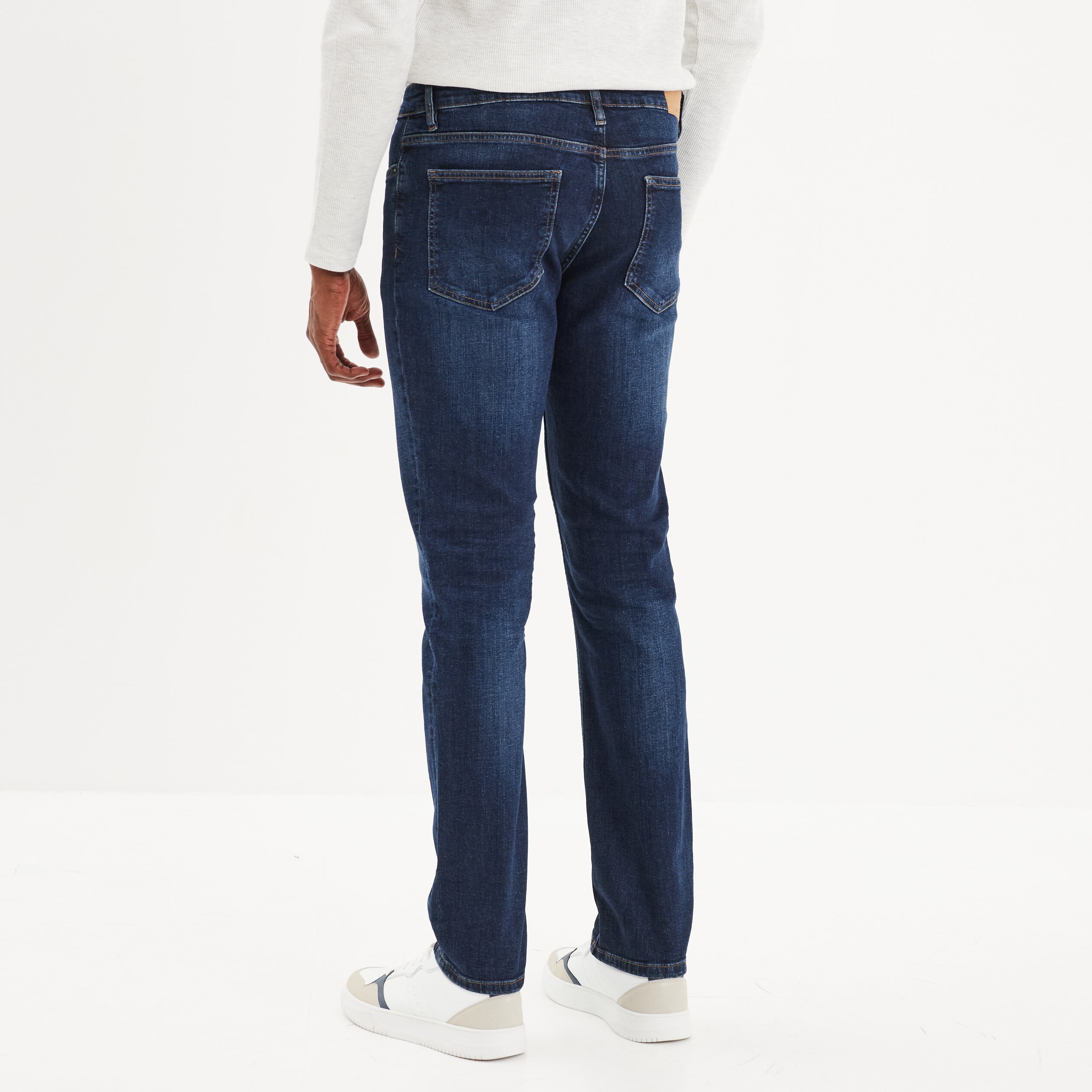 Jeans straight 5 poches denim stone homme