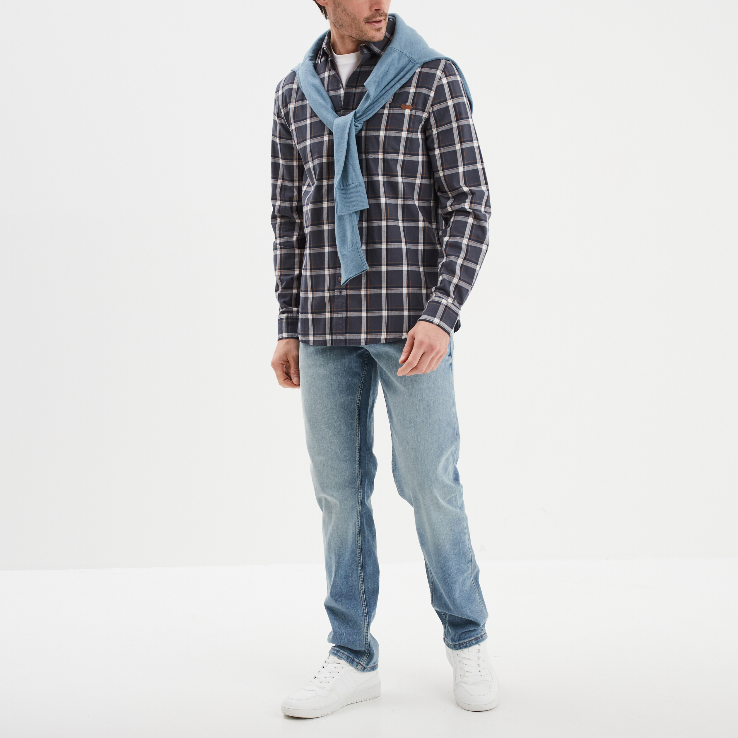 Jeans regular 5 poches denim triple stone homme