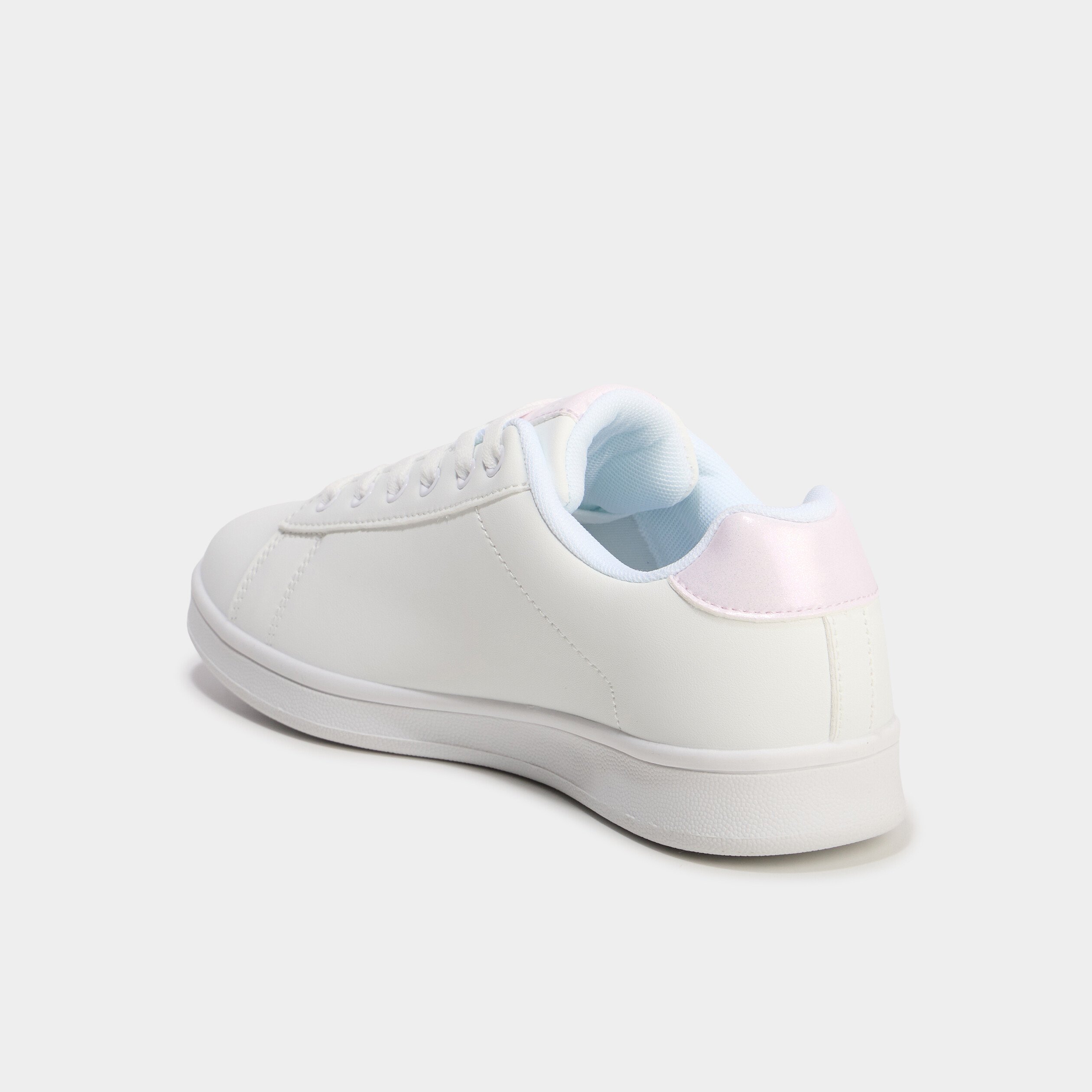 tennis basses a lacets et sequins blanc fille Tennis basses à lacets et sequins blanc fille