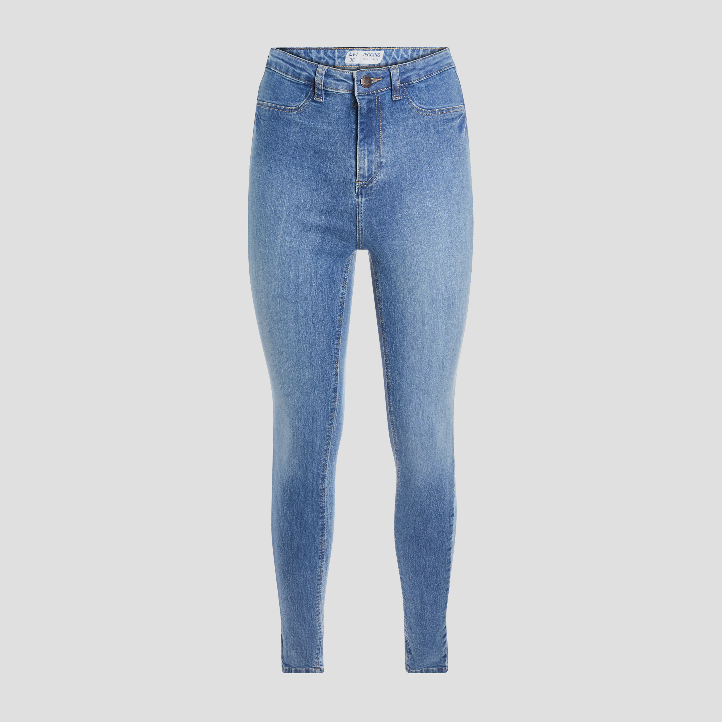 Jegging taille haute denim stone femme