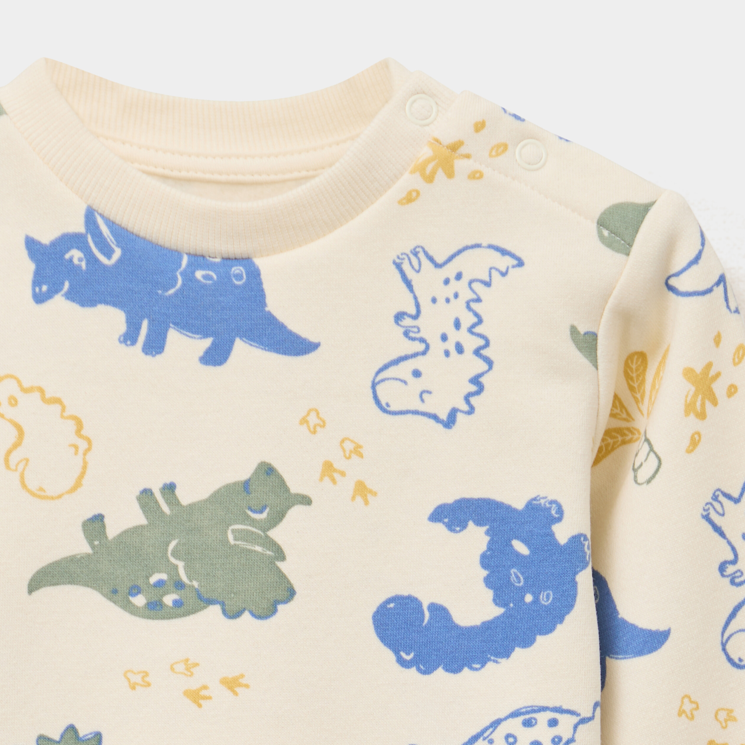 Sweat molletonn&eacute; manches longues ecru b&eacute;b&eacute; gar&ccedil;on