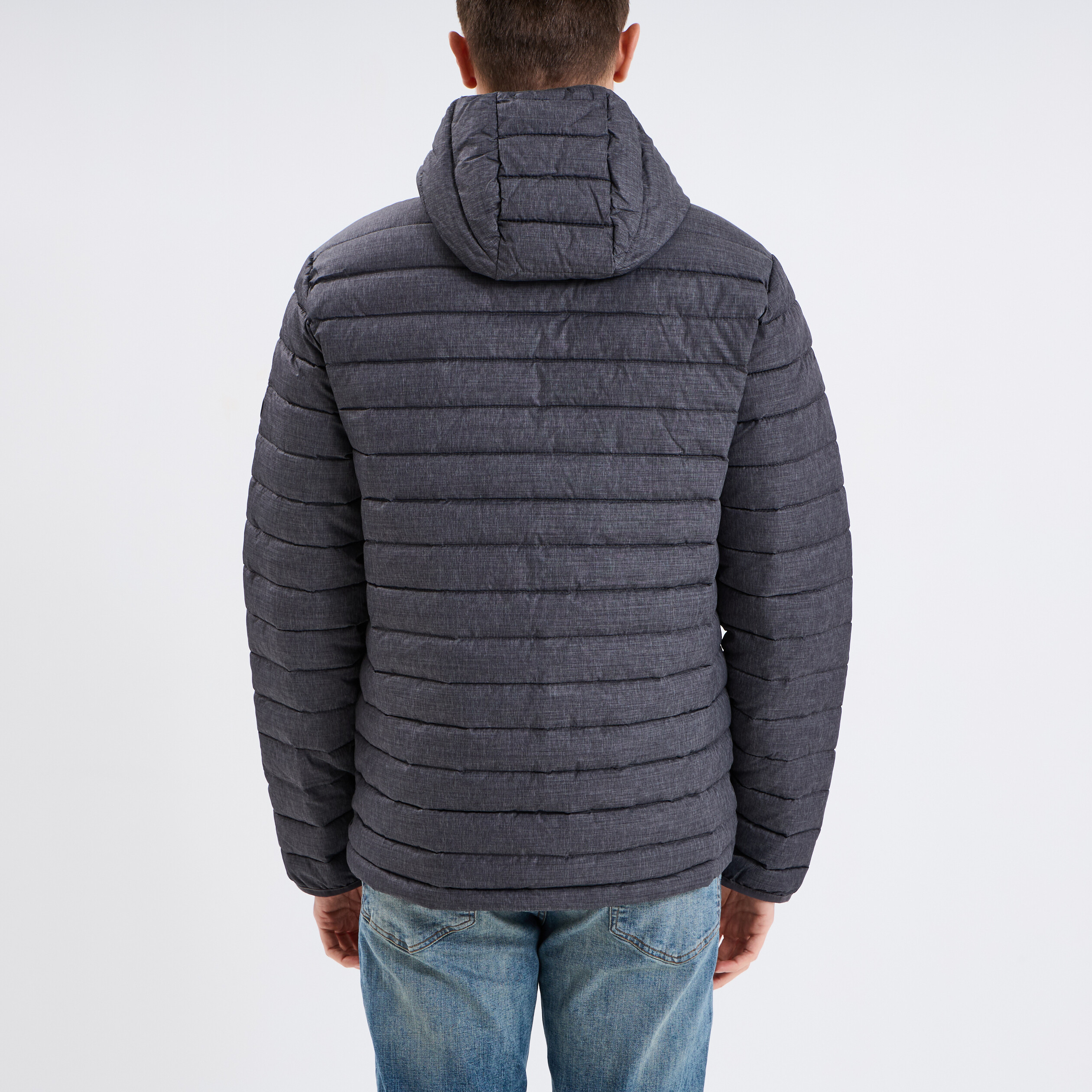 doudoune legere deperlante a capuche gris fonce homme Doudoune légère déperlante à capuche gris foncé homme