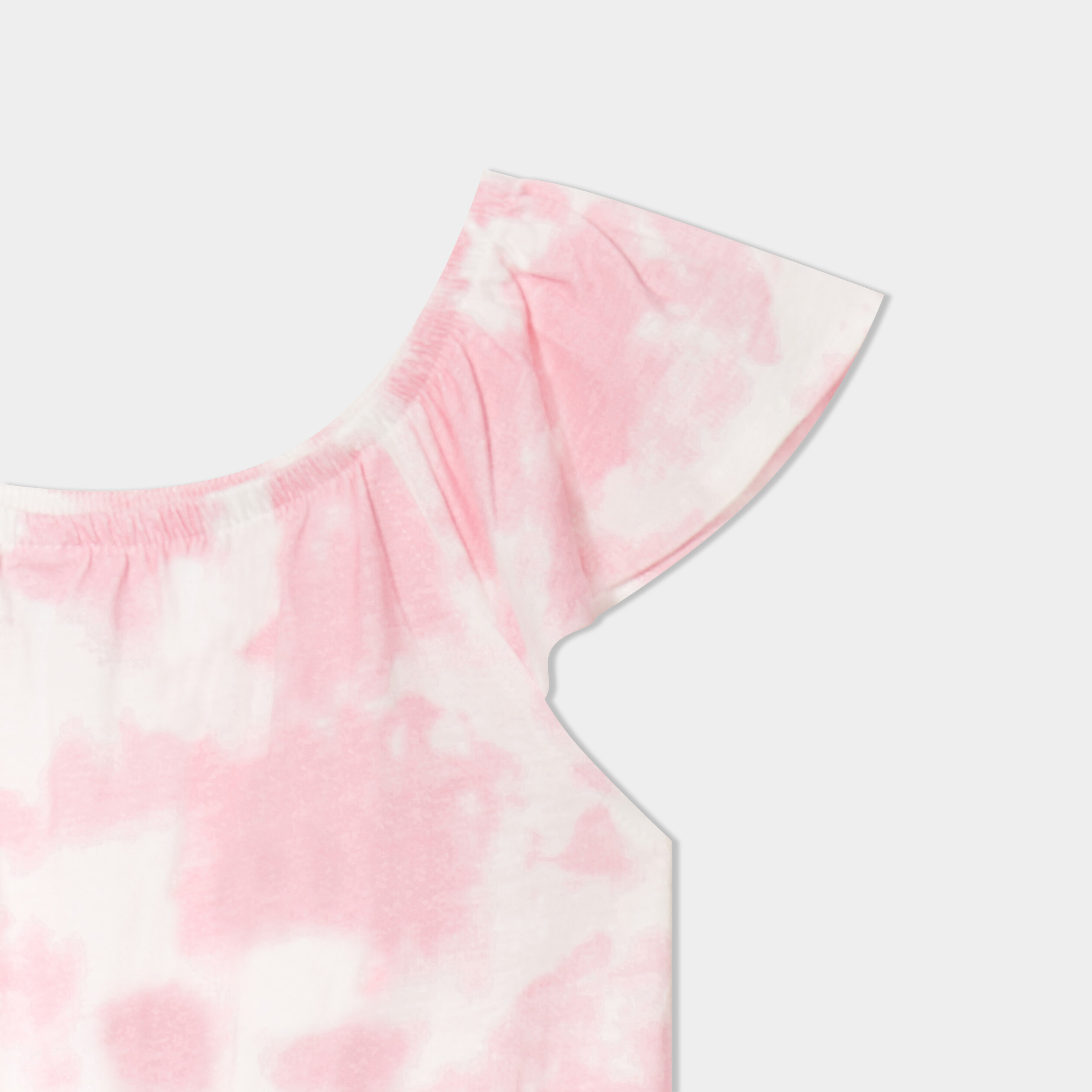 combishort avec manches volants blanc fille Combishort avec manches volants blanc fille