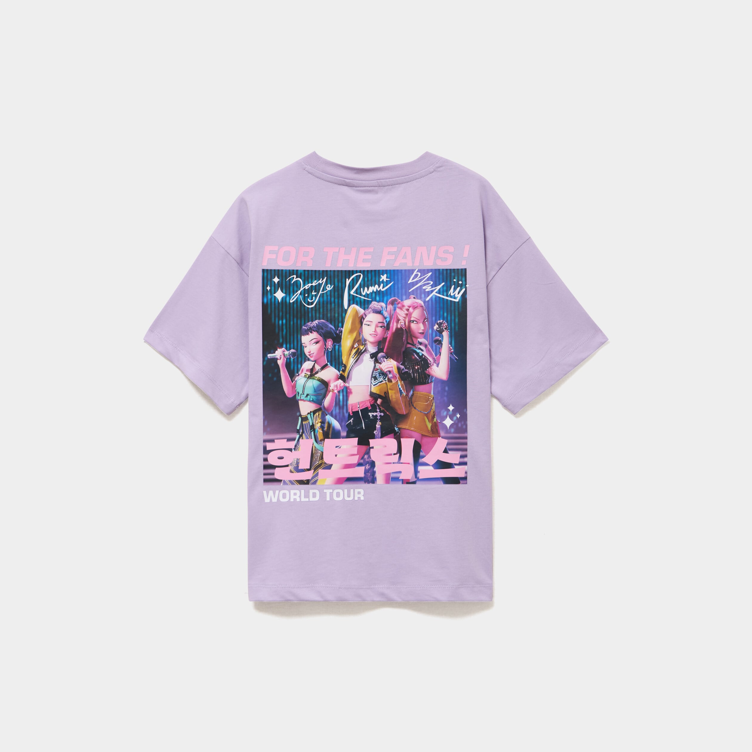 T-shirt oversize Kpop Demon Hunters parme fille