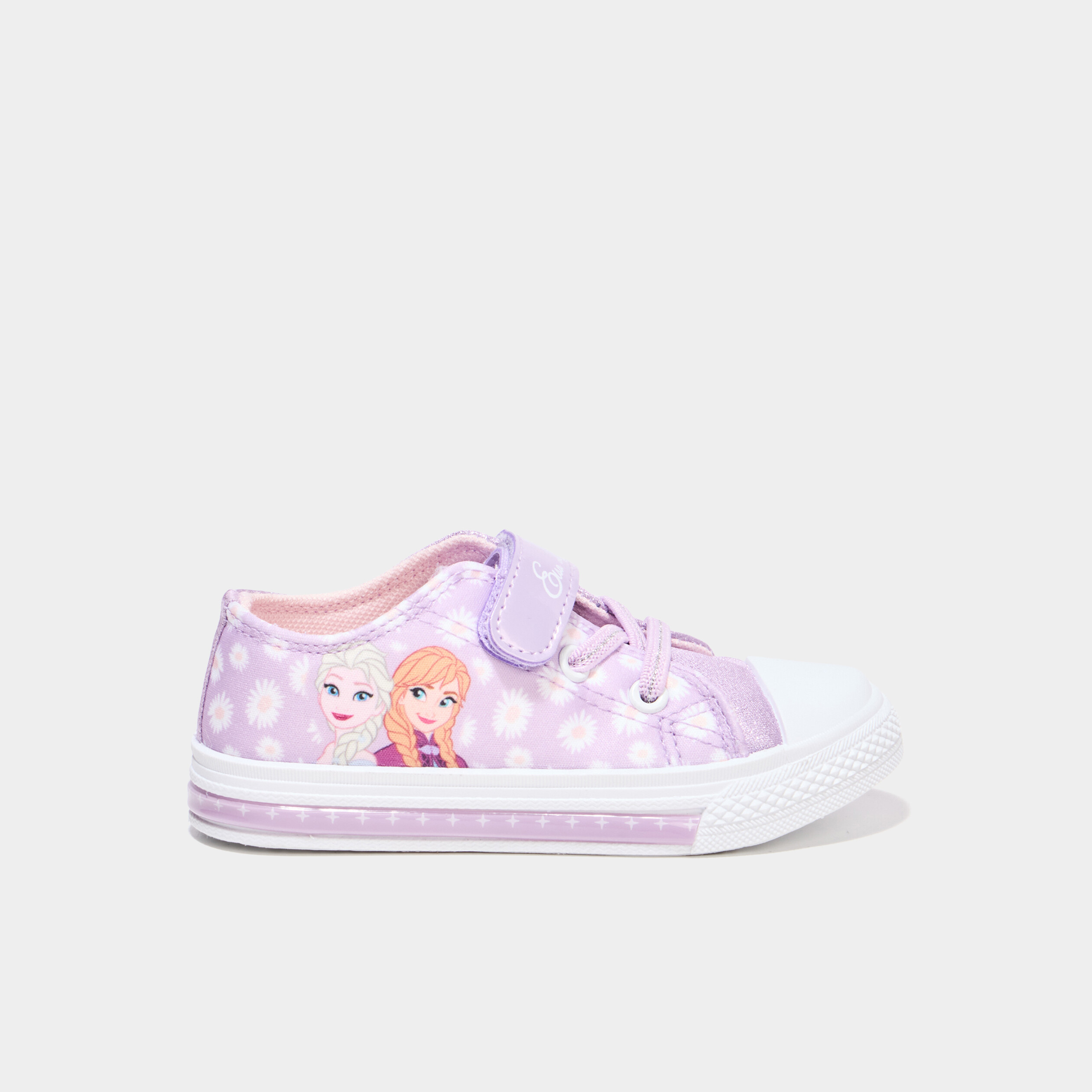 Tennis lumineuses bout renforc&eacute; Frozen parme fille
