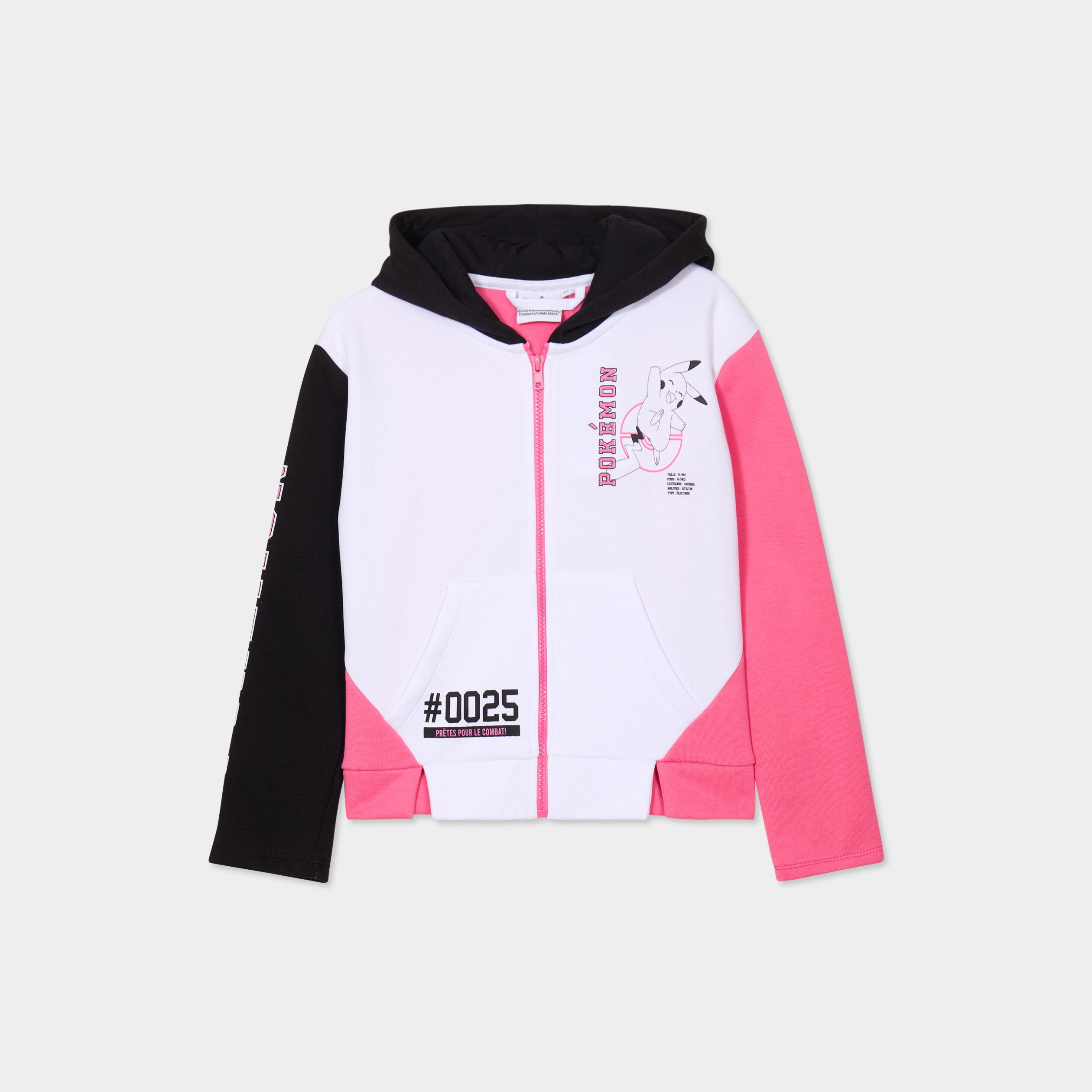 sweat zippe a capuche pokemon pikachu multicolore fille Sweat zippé à capuche Pokémon Pikachu multicolore fille