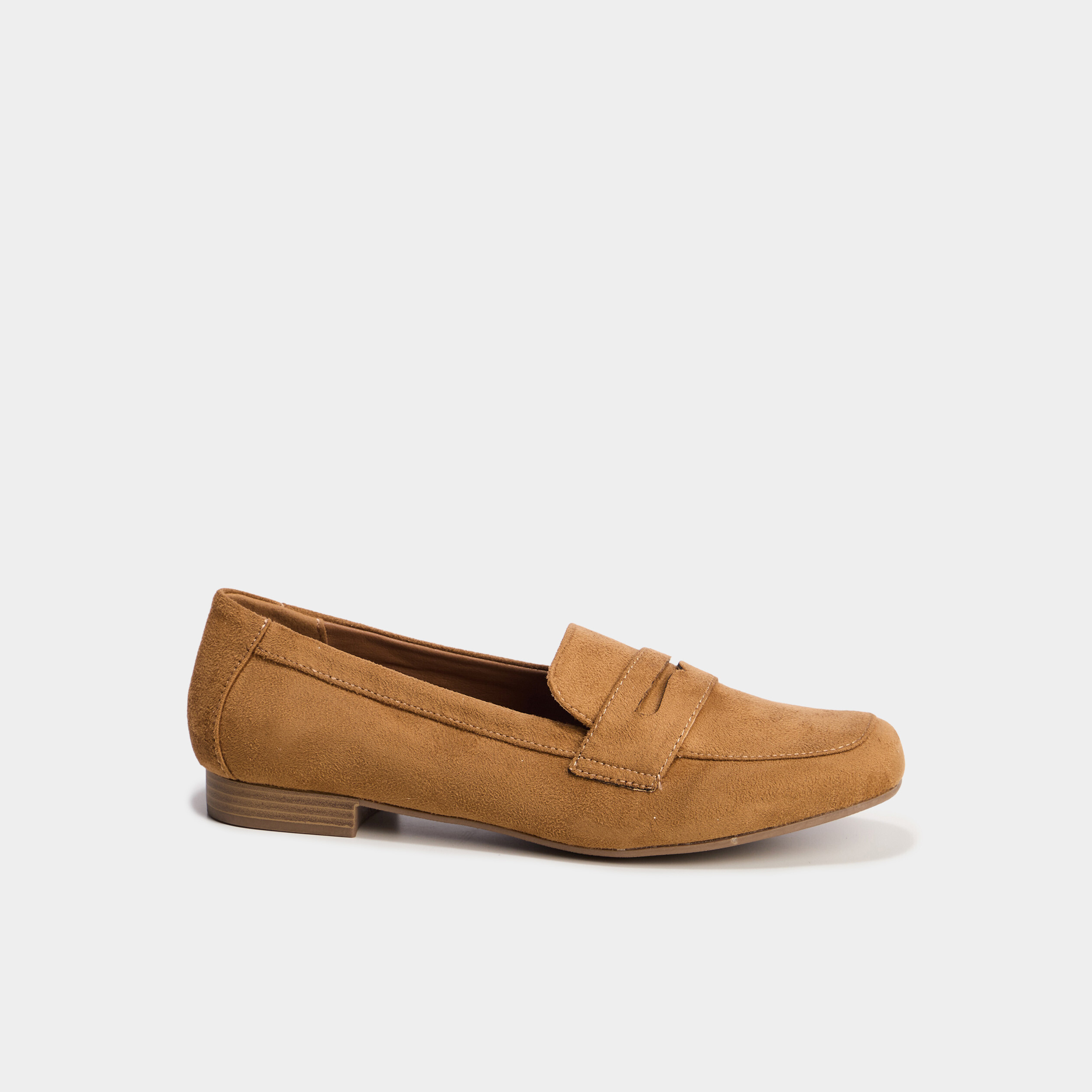mocassins effet suedine marron femme Mocassins effet suédine marron femme