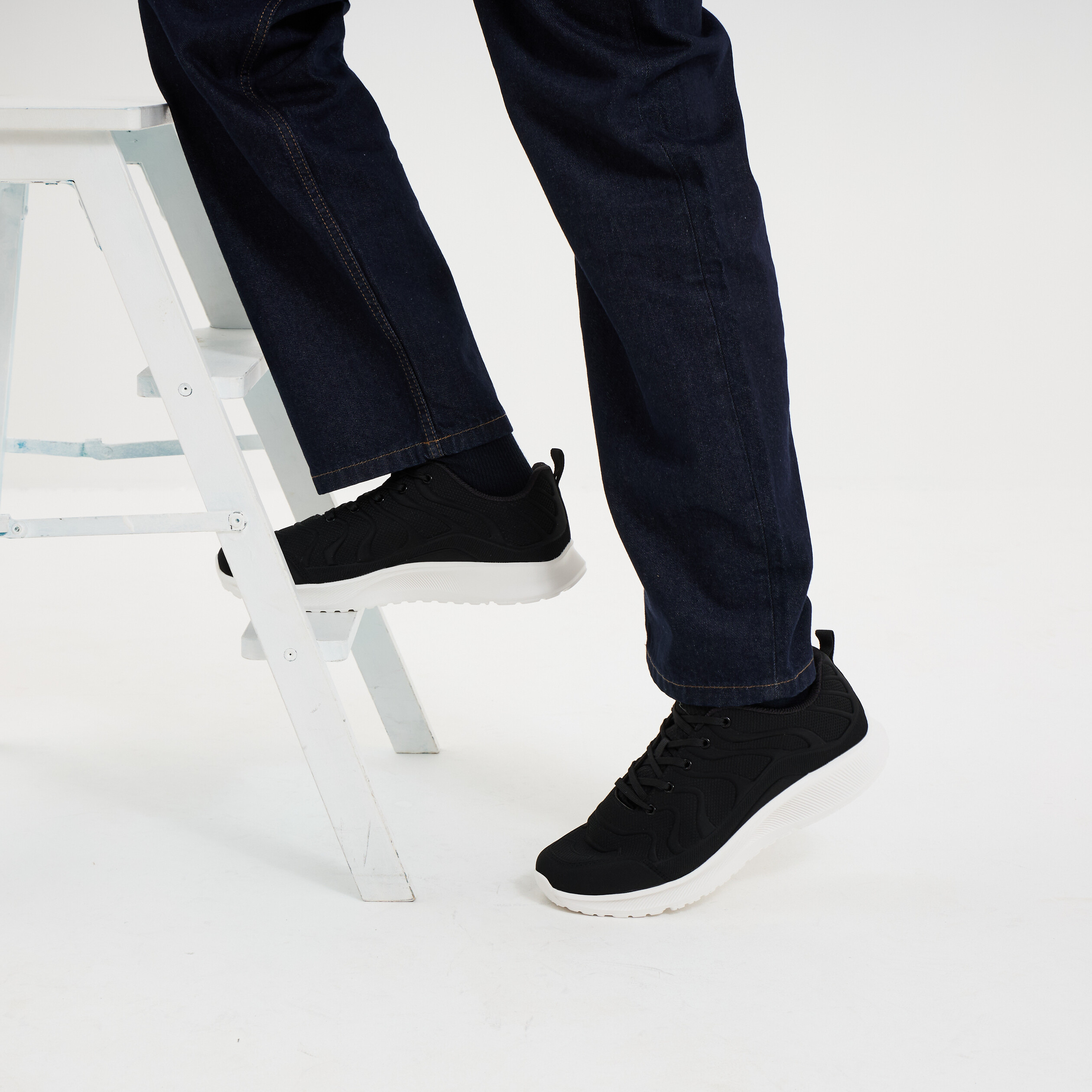 Baskets running noir homme