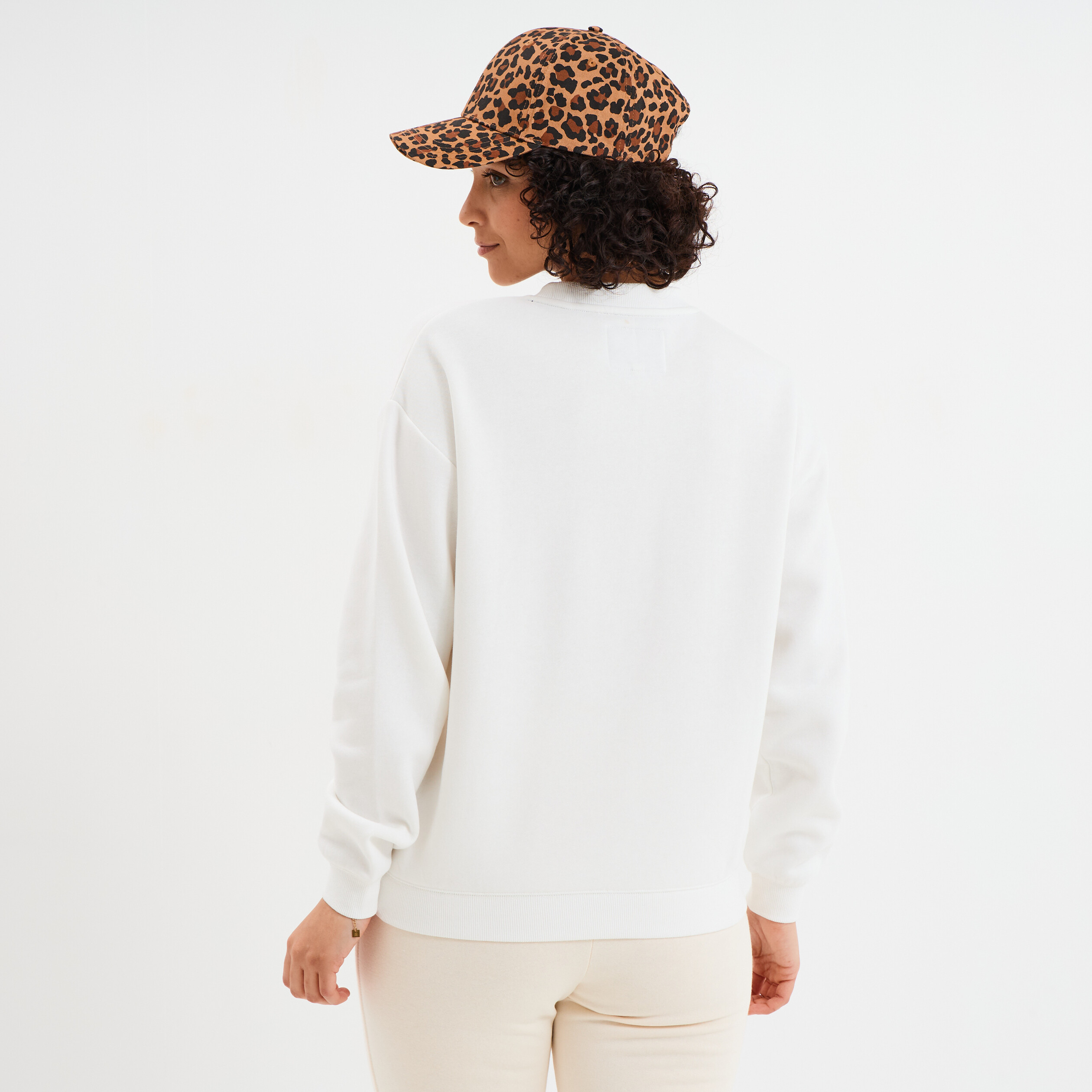 sweat col rond manches longues creeks blanc femme Sweat col rond manches longues Creeks blanc femme