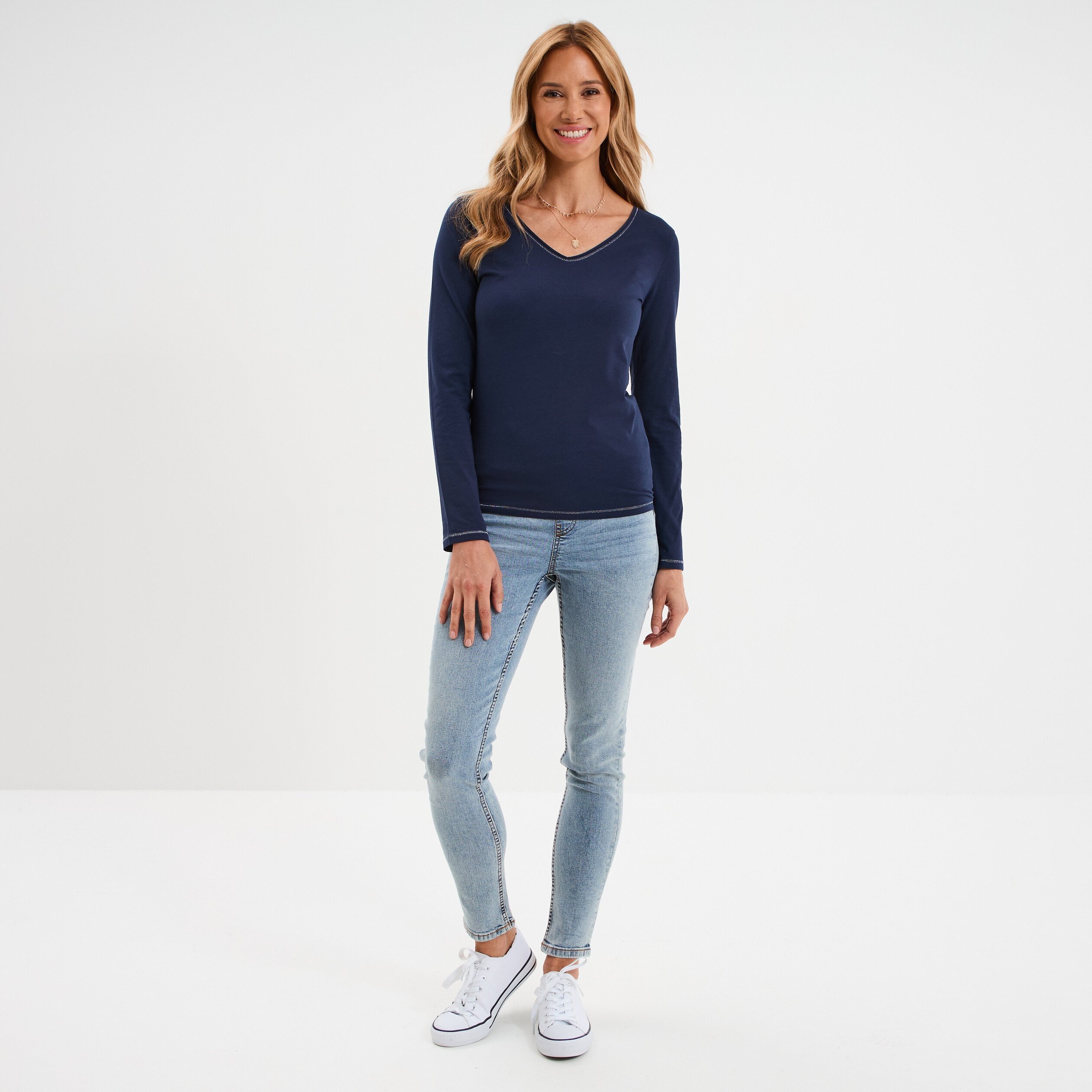 jegging skinny taille haute denim double stone femme Jegging skinny taille haute denim double stone femme