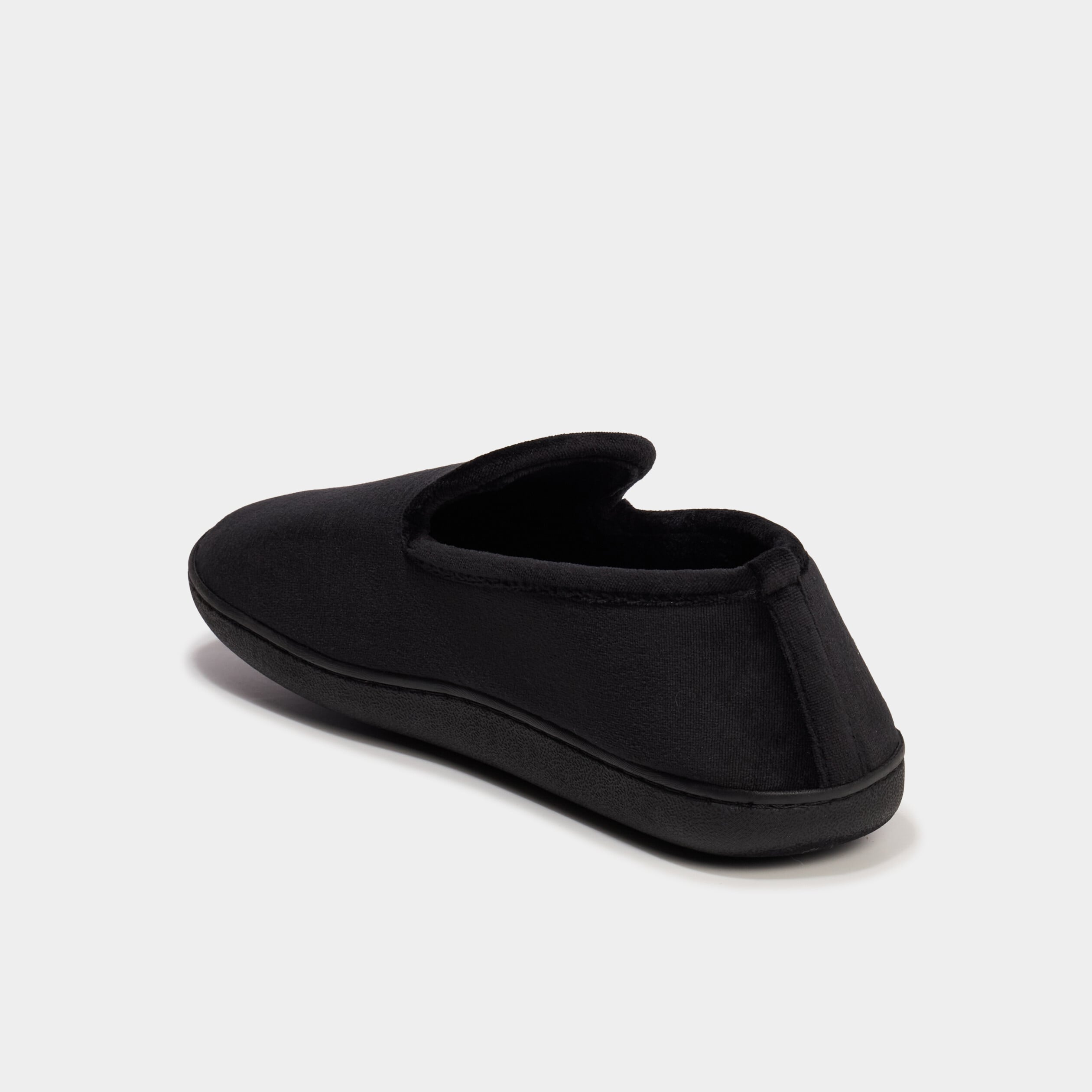 Pantoufles &agrave; bord rond et semelle plate noir homme