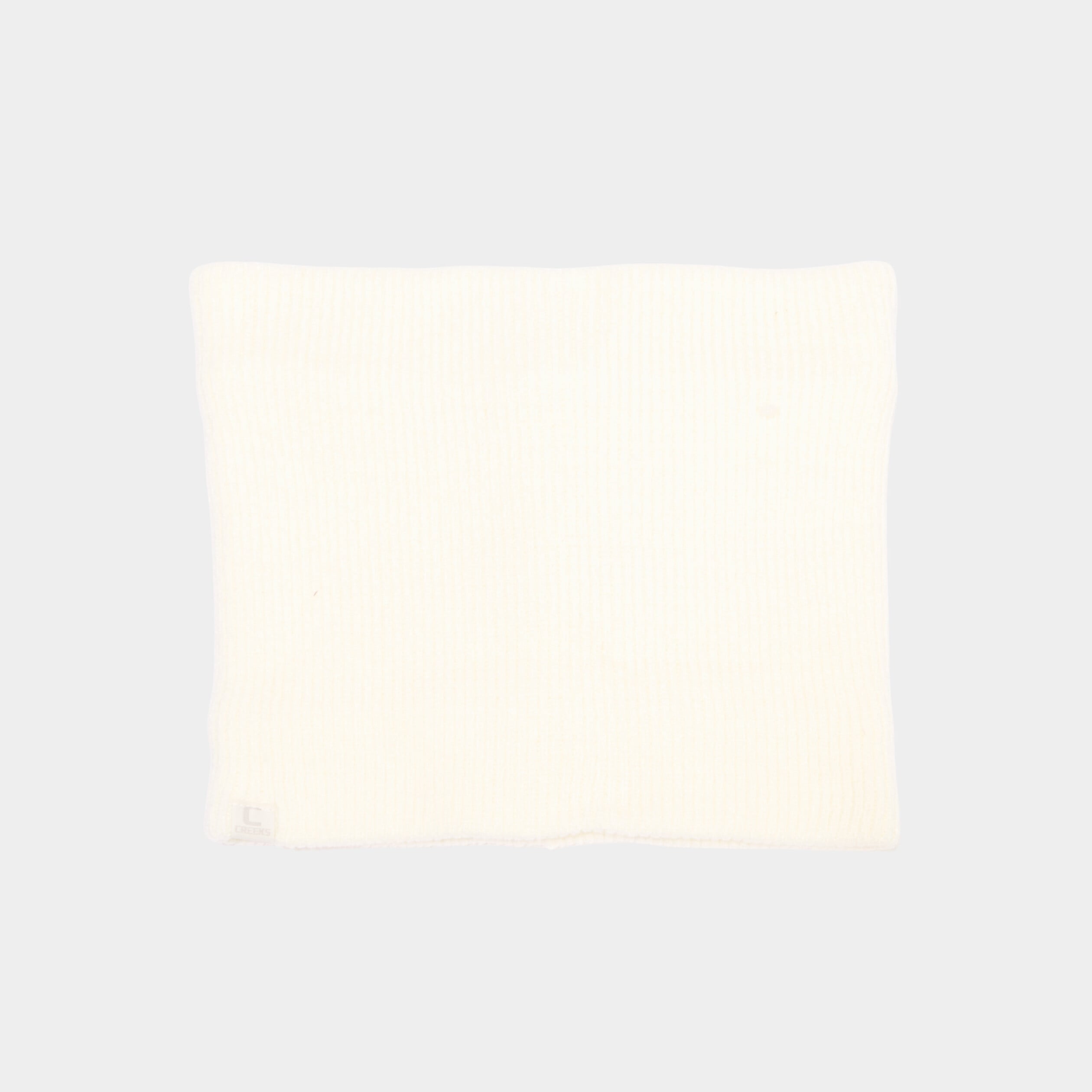Tour de cou tricot&eacute; doubl&eacute; ivoire femme