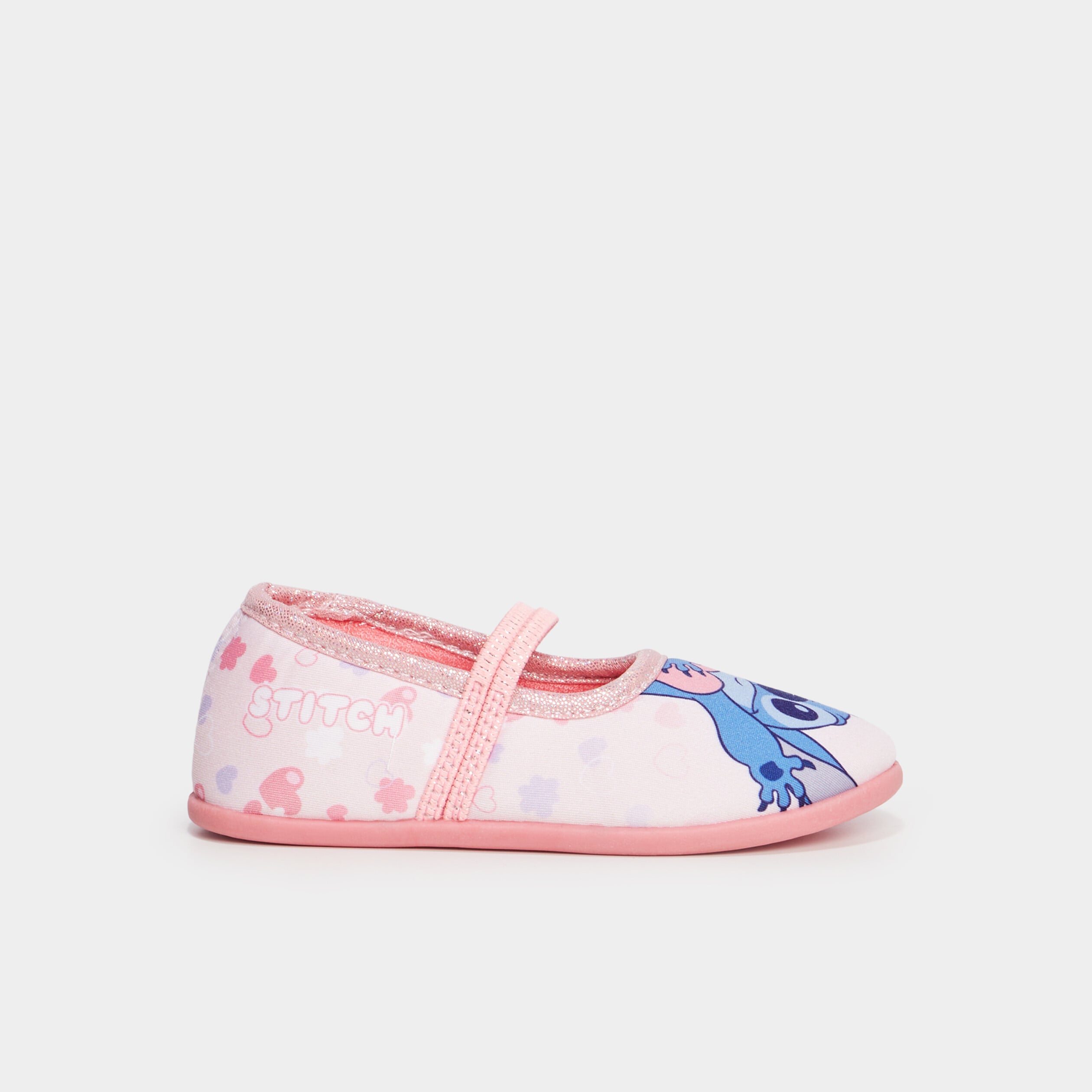 Chaussons ballerines Stitch rose fille
