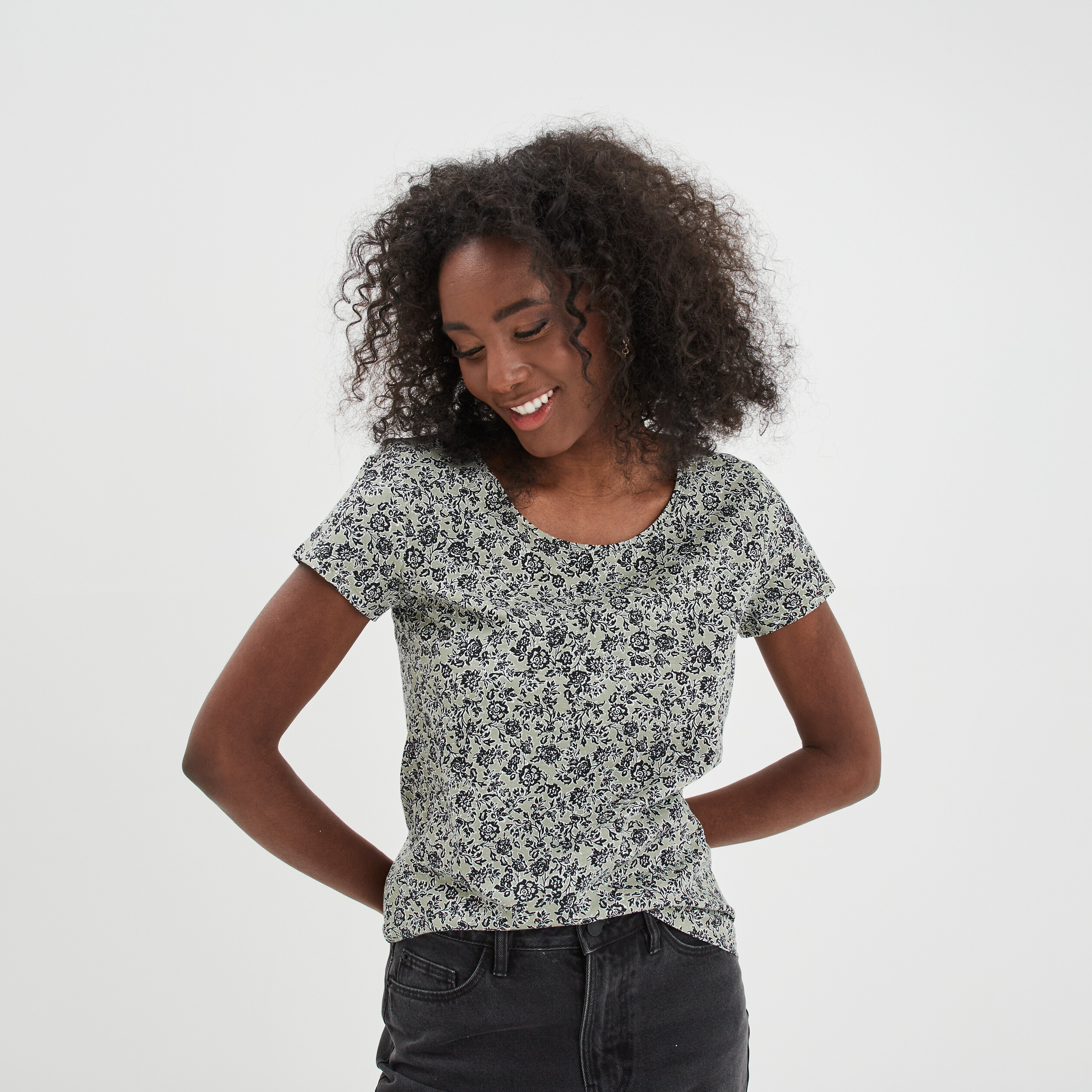 T shirt store vert olive