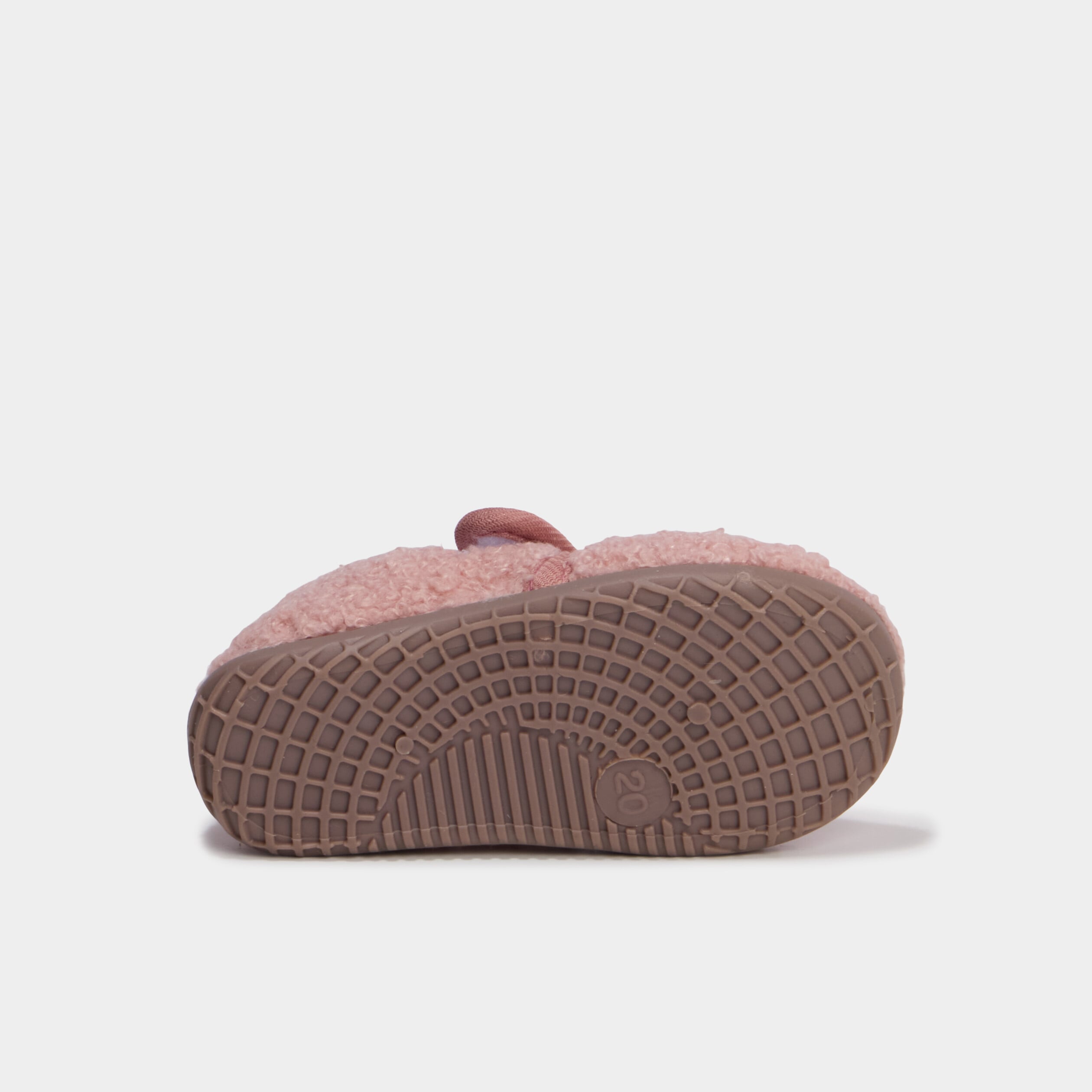Chaussons effet bouclette rose b&eacute;b&eacute; fille