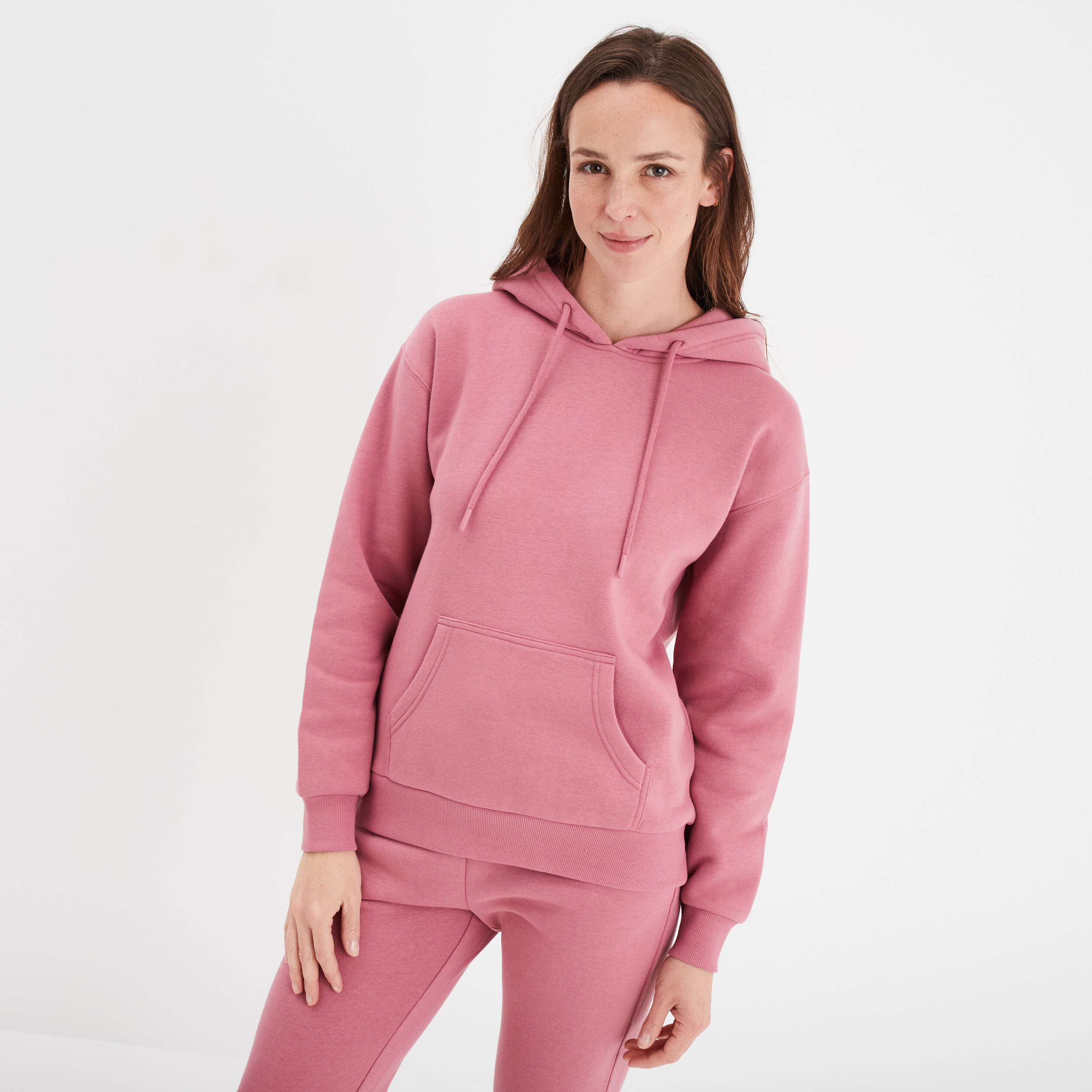sweat hoodie molleton a capuche vieux rose femme Sweat hoodie molleton à capuche vieux rose femme