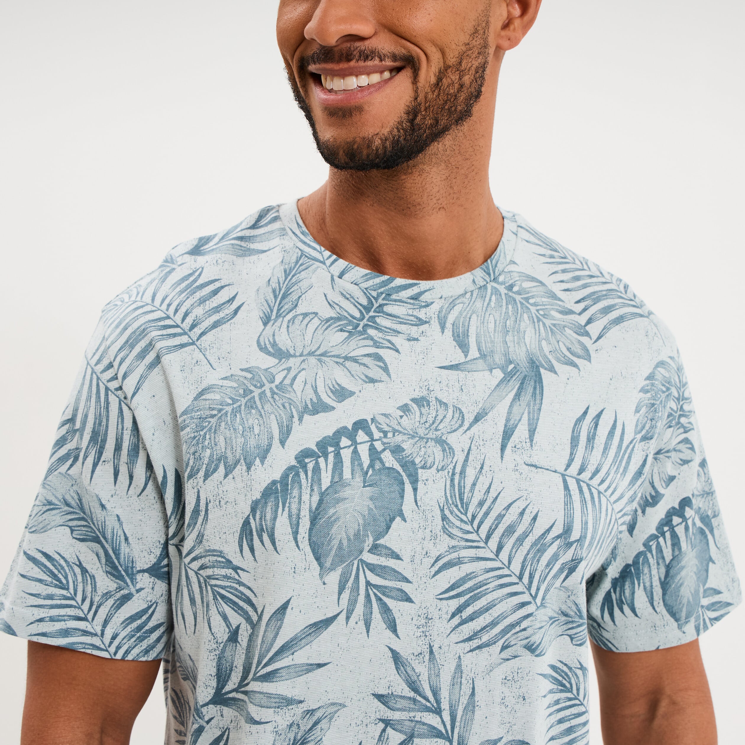 T-shirt manches courtes col rond gris homme