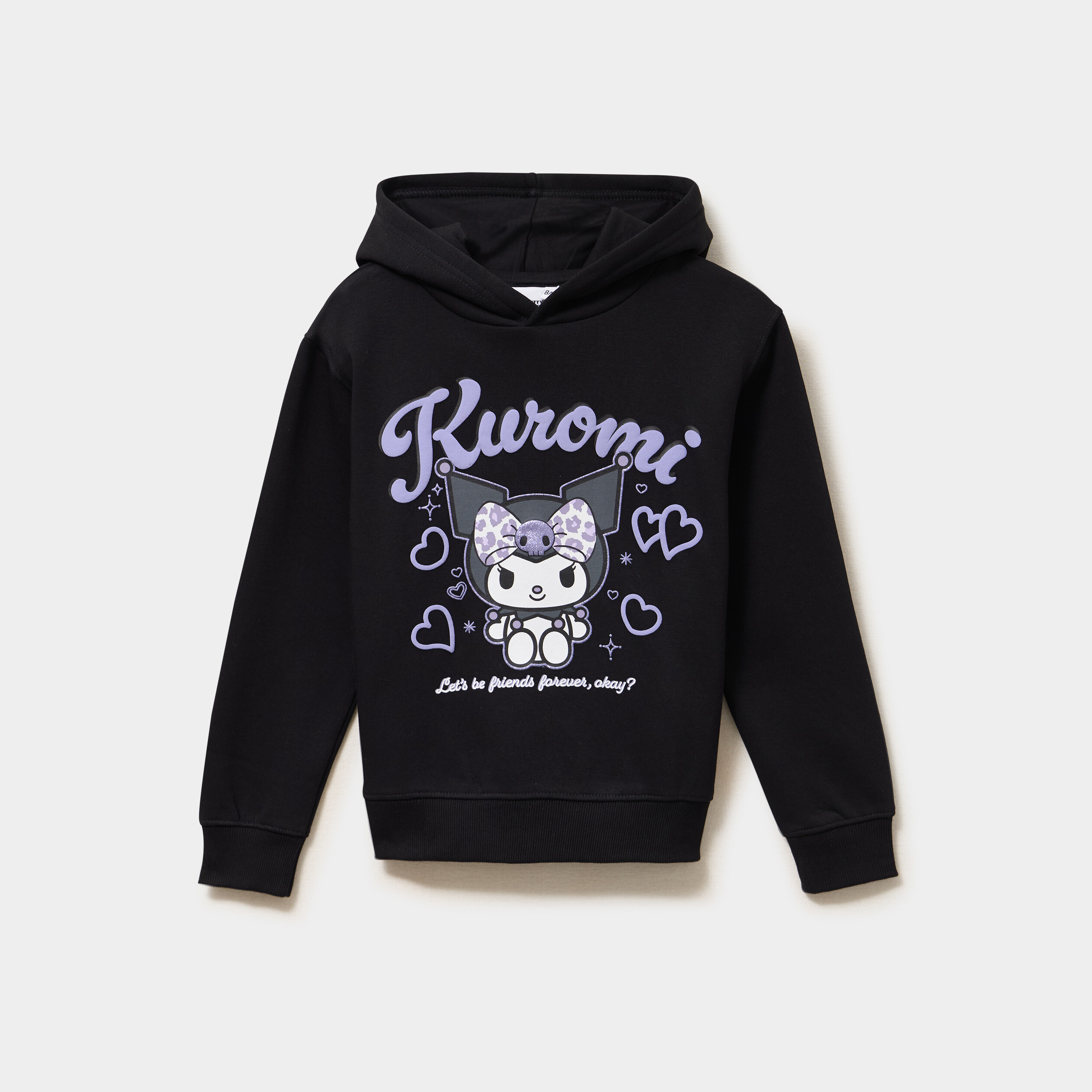 Sweat hoodie Hello Kitty Kuromi noir fille
