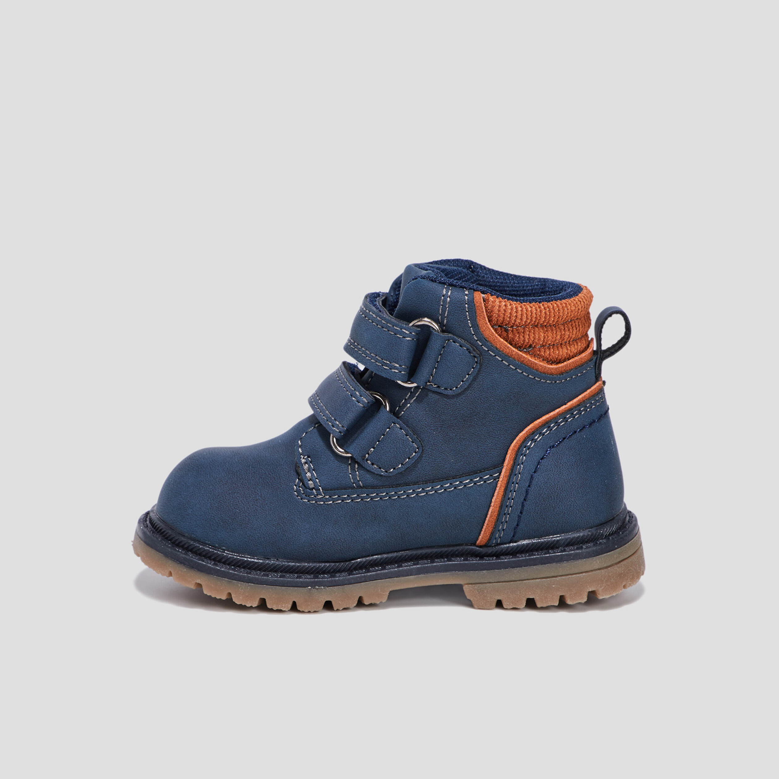 Bottines &agrave; scratchs bleu marine b&eacute;b&eacute; gar&ccedil;on