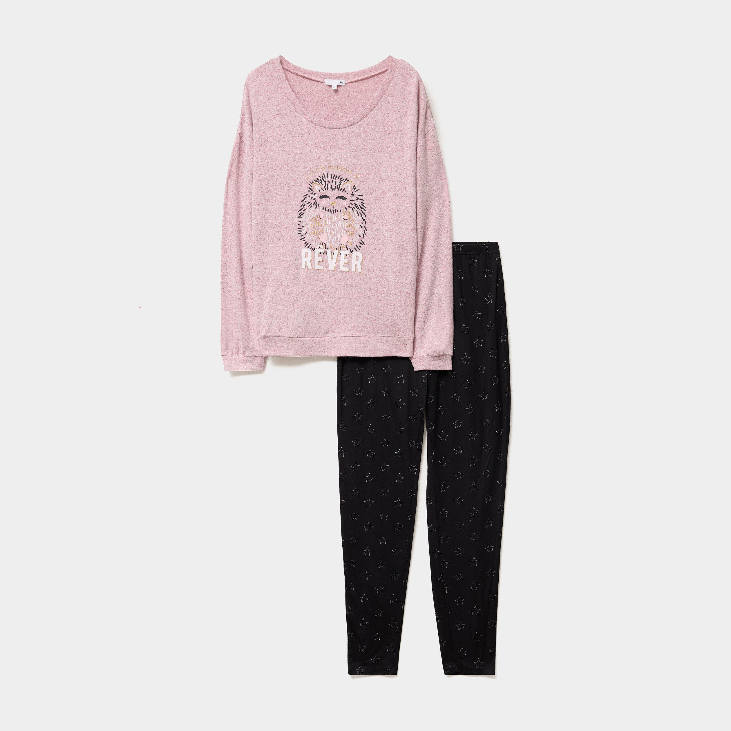 ensemble pyjama 2 pieces rose framboise femme Ensemble pyjama 2 pièces rose framboise femme