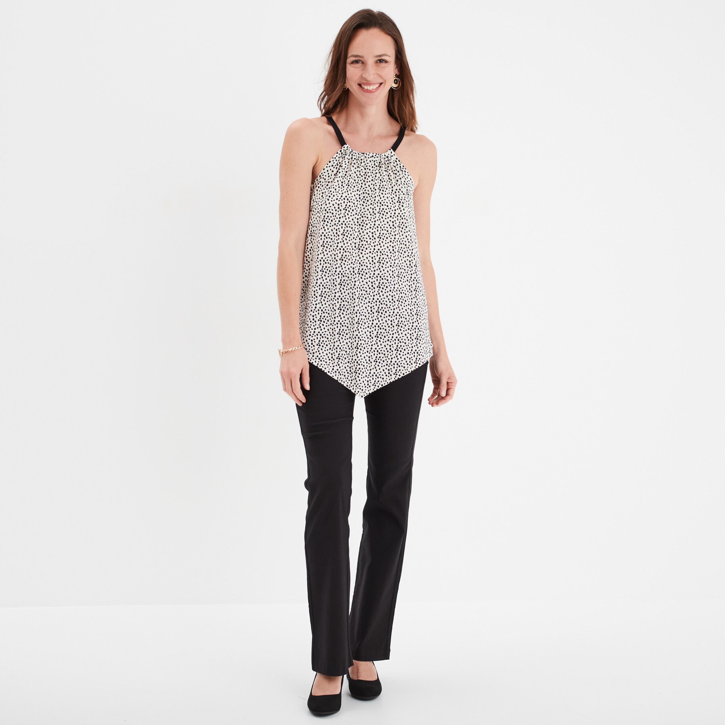 debardeur asymetrique mosquitos beige femme Débardeur asymétrique Mosquitos beige femme