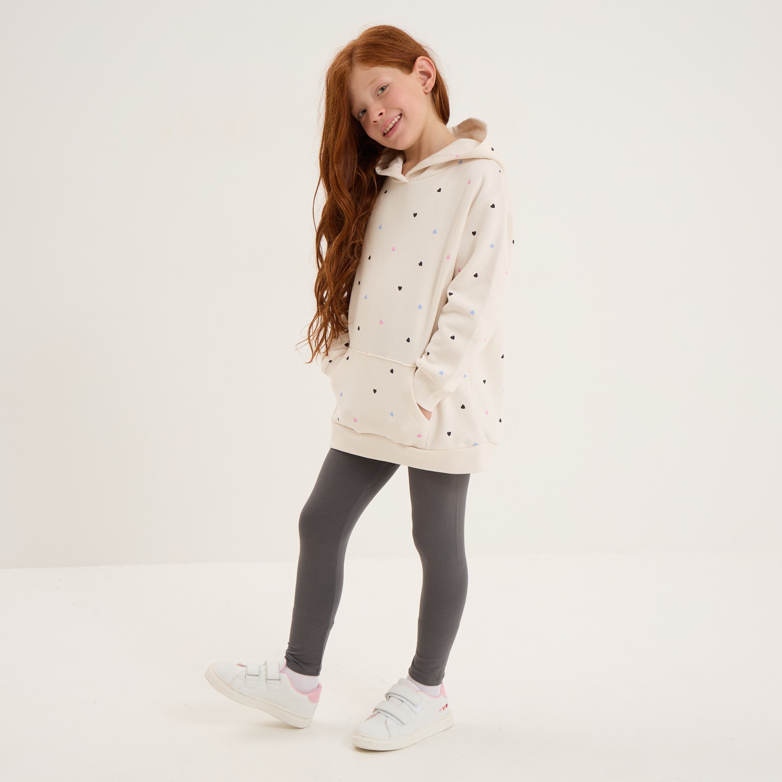 ensemble sweat long et legging beige fille Ensemble sweat long et legging beige fille