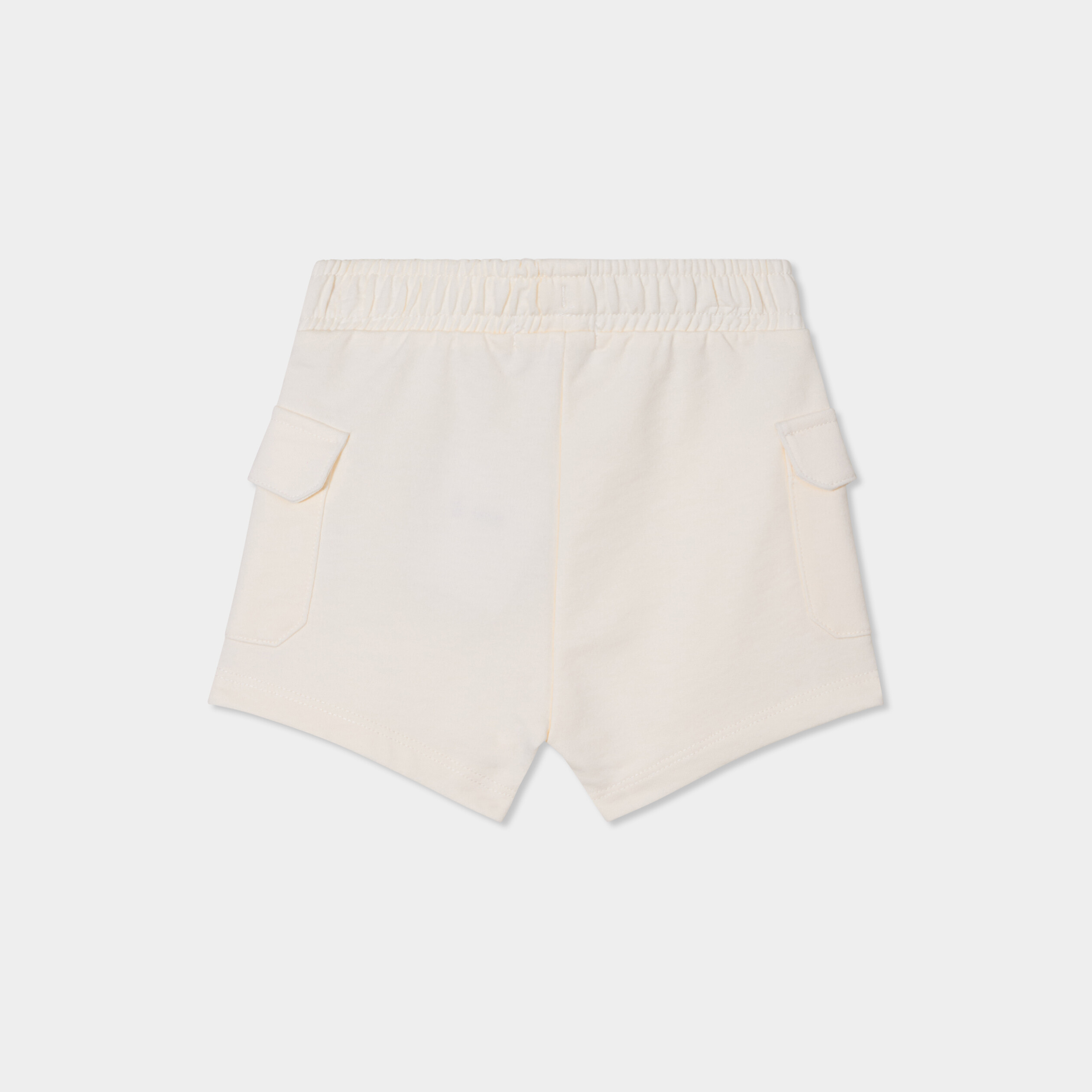 Short avec poches c&ocirc;t&eacute;s ecru b&eacute;b&eacute; gar&ccedil;on