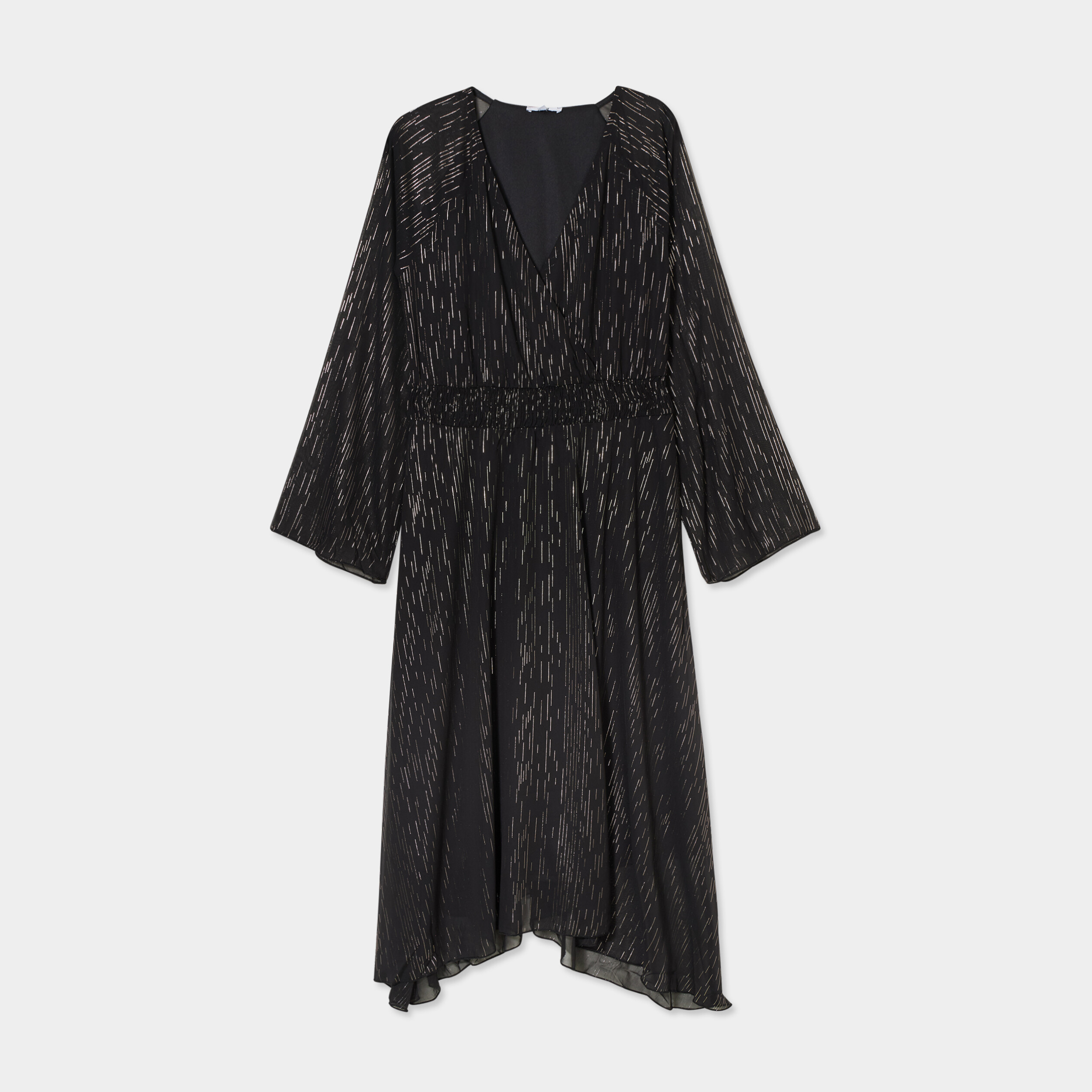 robe longue evasee asymetrique noir femme Robe longue évasée asymétrique noir femme
