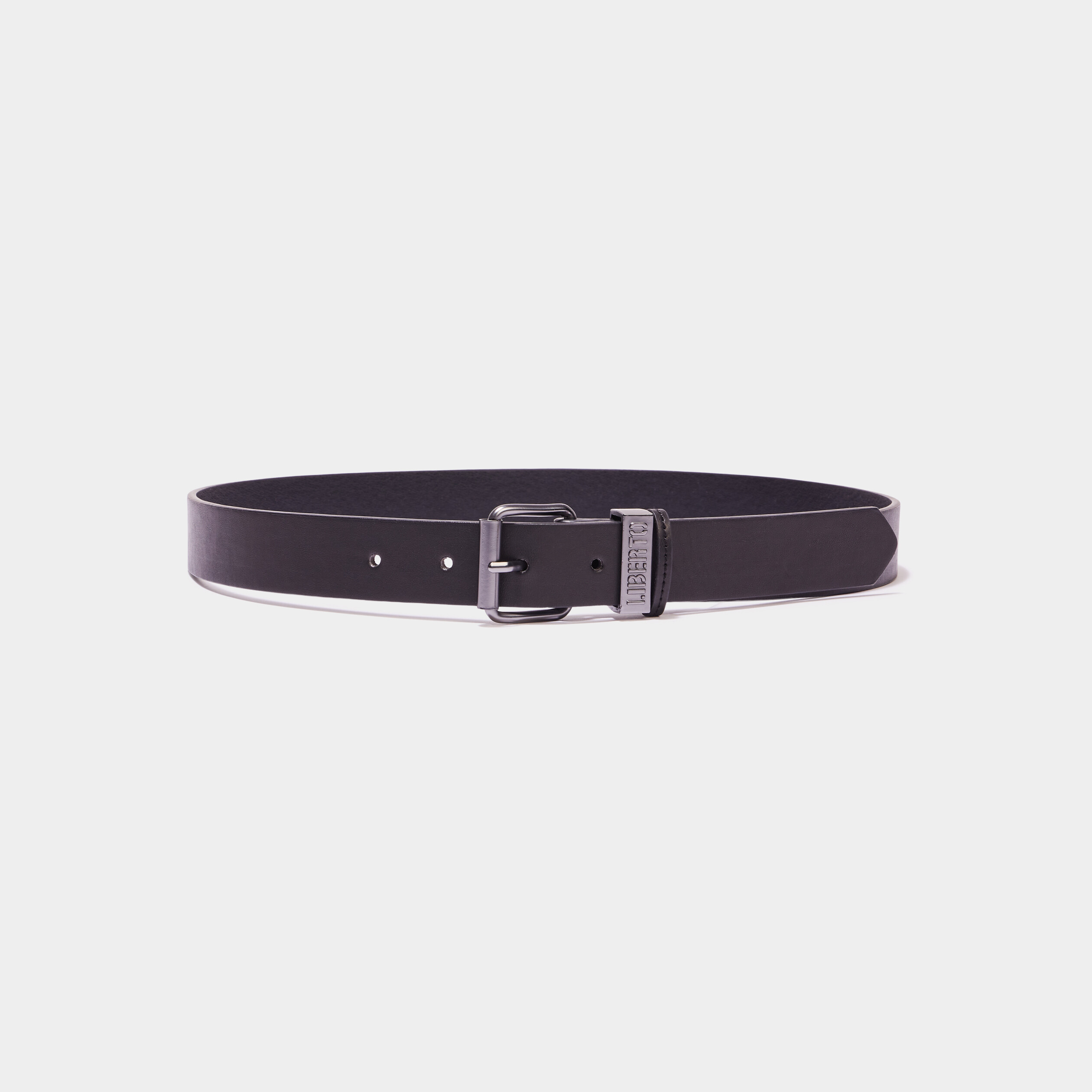 Ceinture boucle carr&eacute;e noir gar&ccedil;on