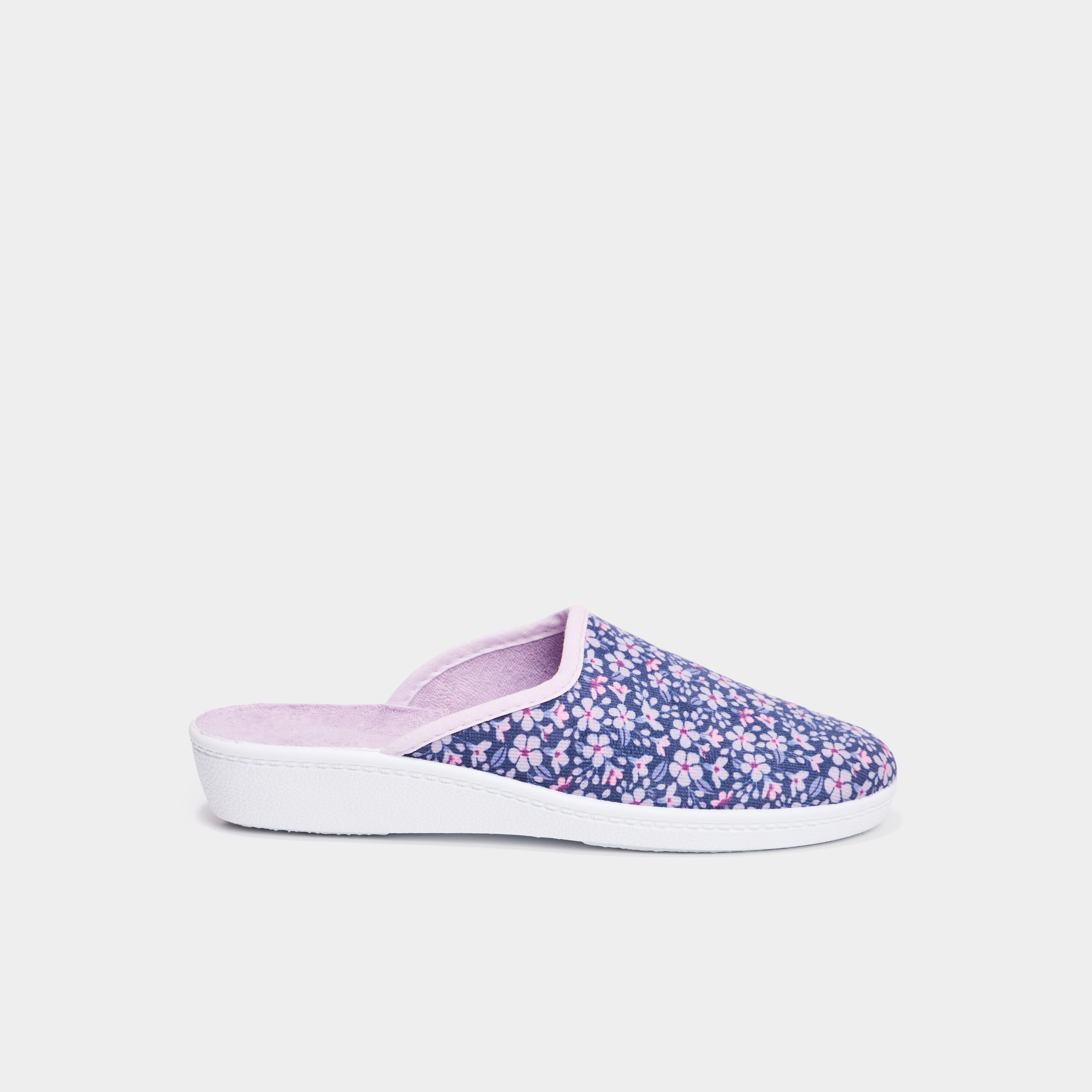 chaussons mules compenses mauve femme Chaussons mules compensés mauve femme