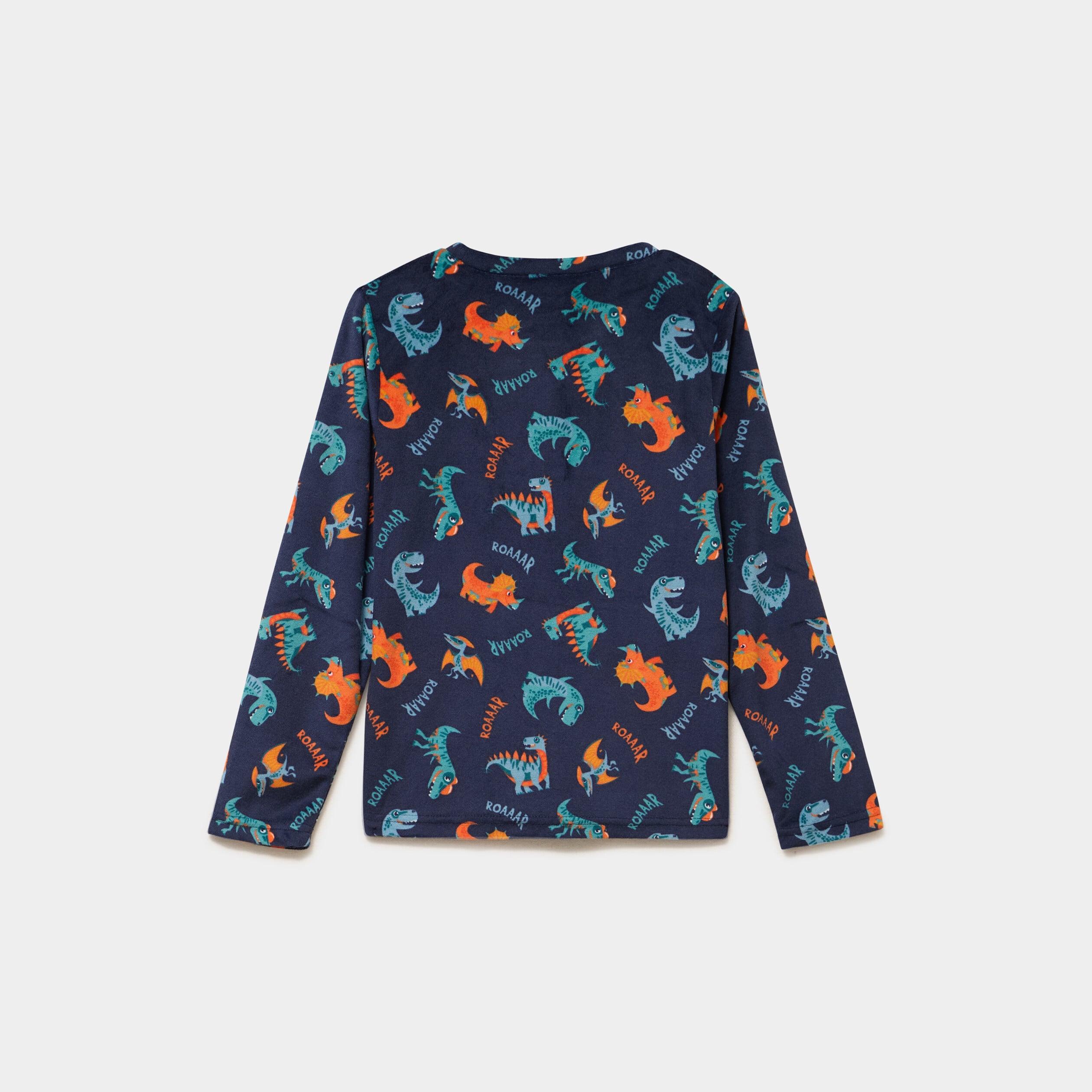 Ensemble pyjama effet velours 2 pi&egrave;ces bleu marine gar&ccedil;on