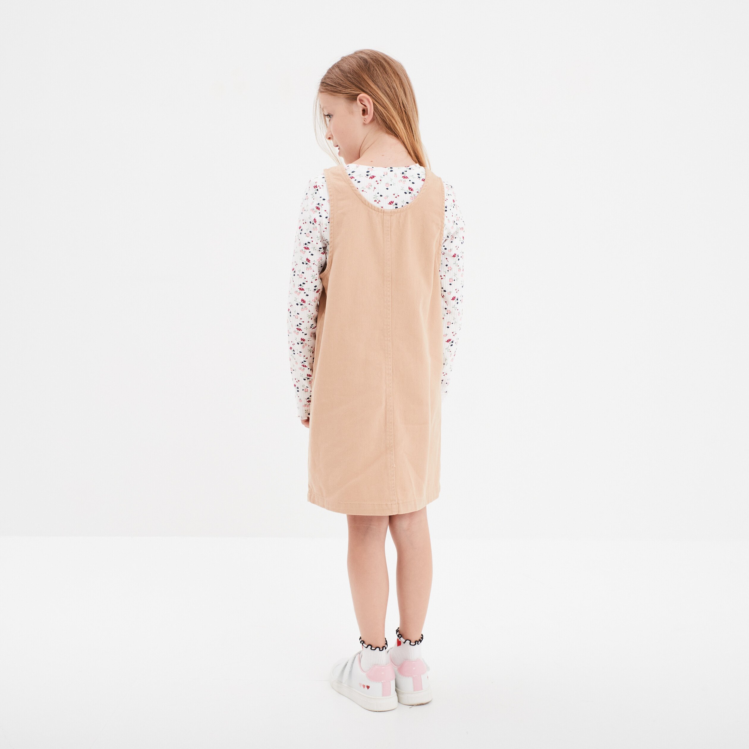 Ensemble 2 pieces robe et t shirt coton sable fille La Halle