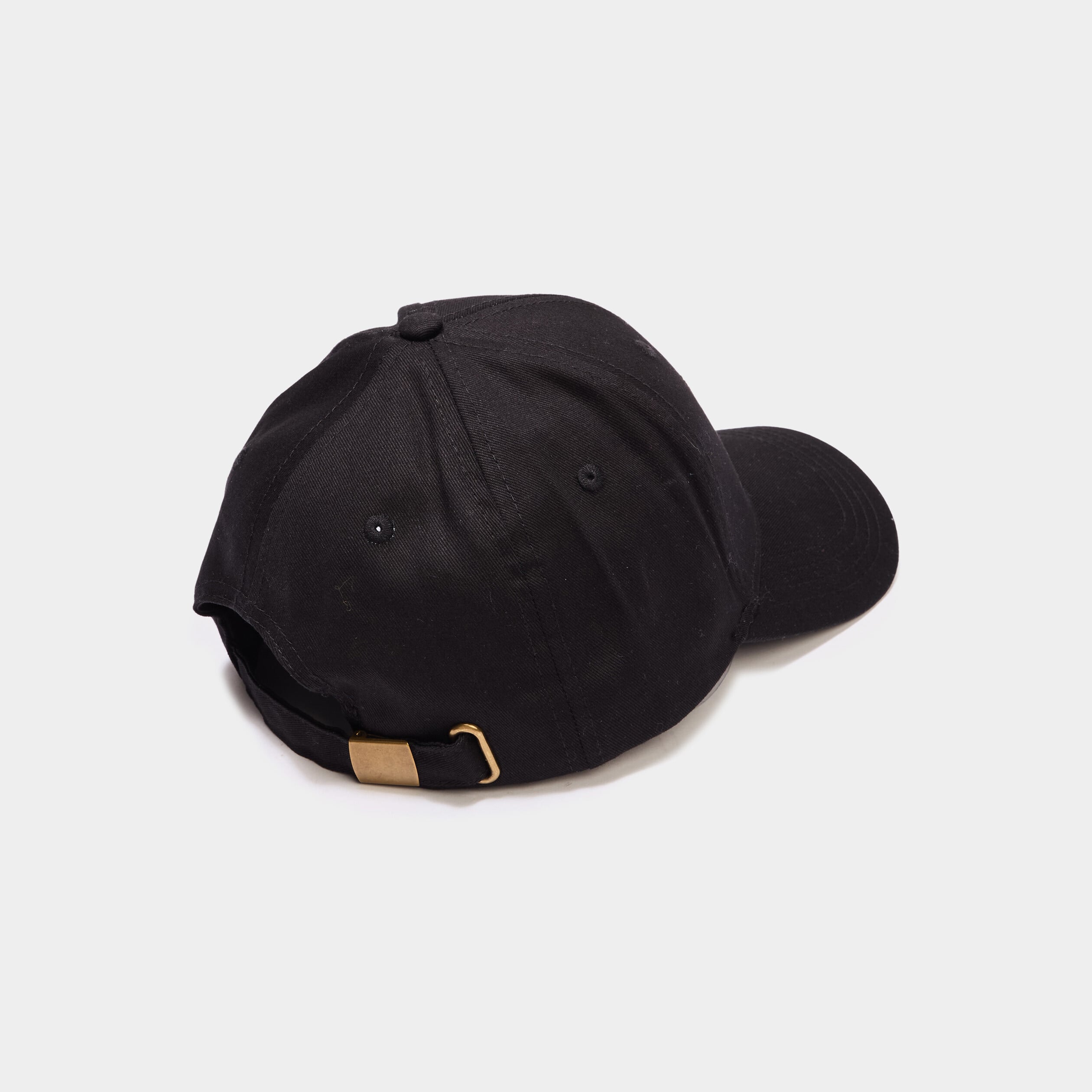 Casquette brod&eacute;e coton noir femme
