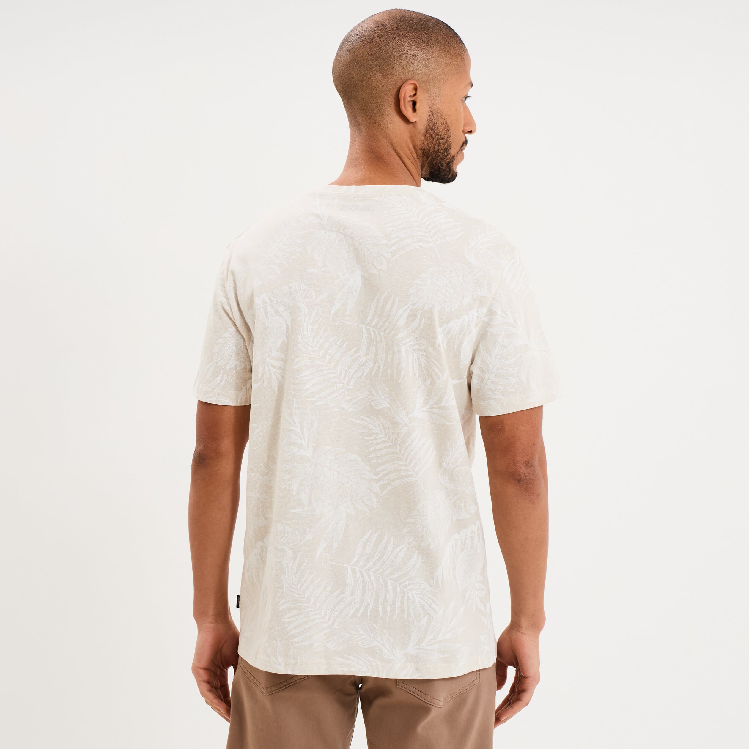 T-shirt manches courtes col rond gris homme