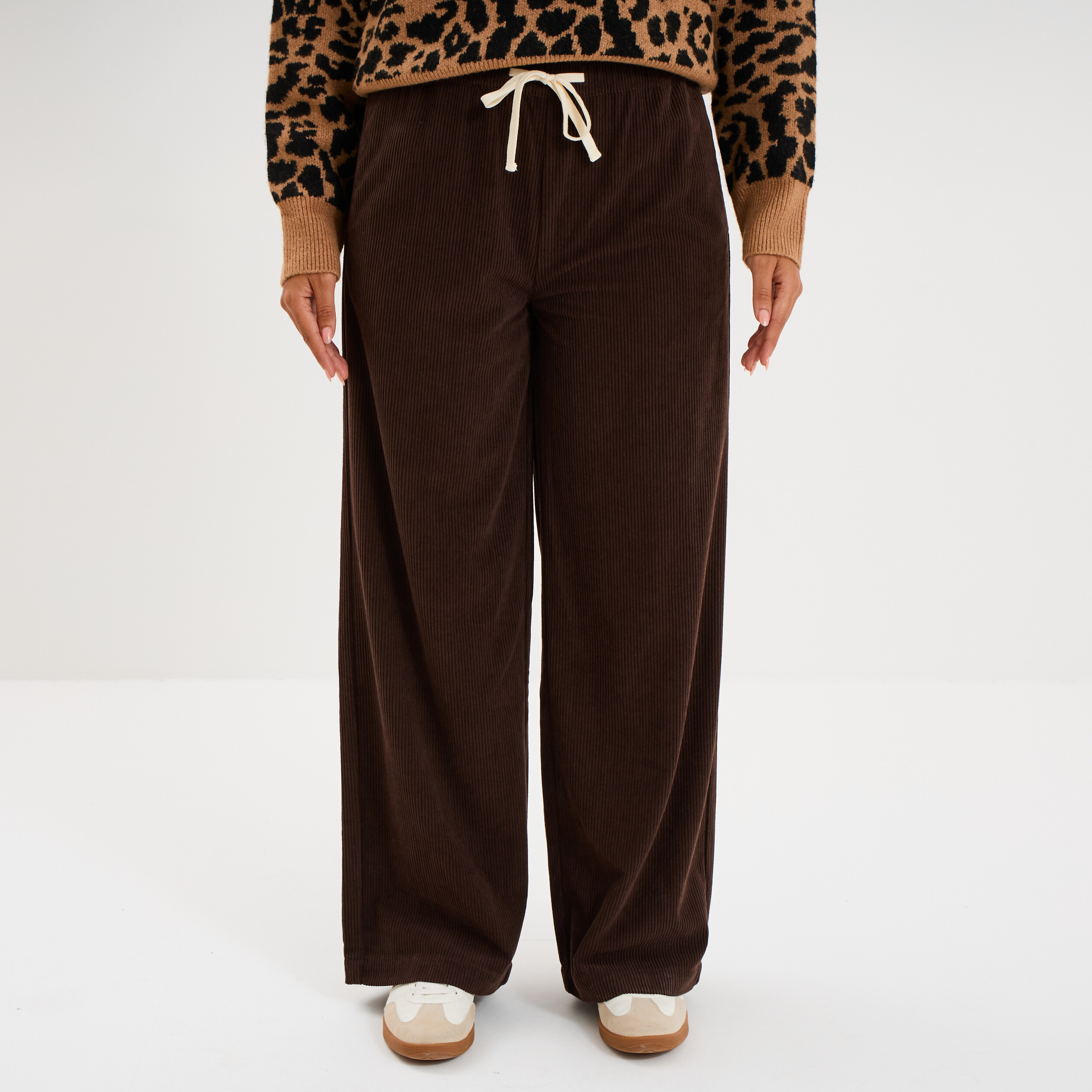 Pantalon Large En Velours Côtelé (Standard) Pour Femme | BE