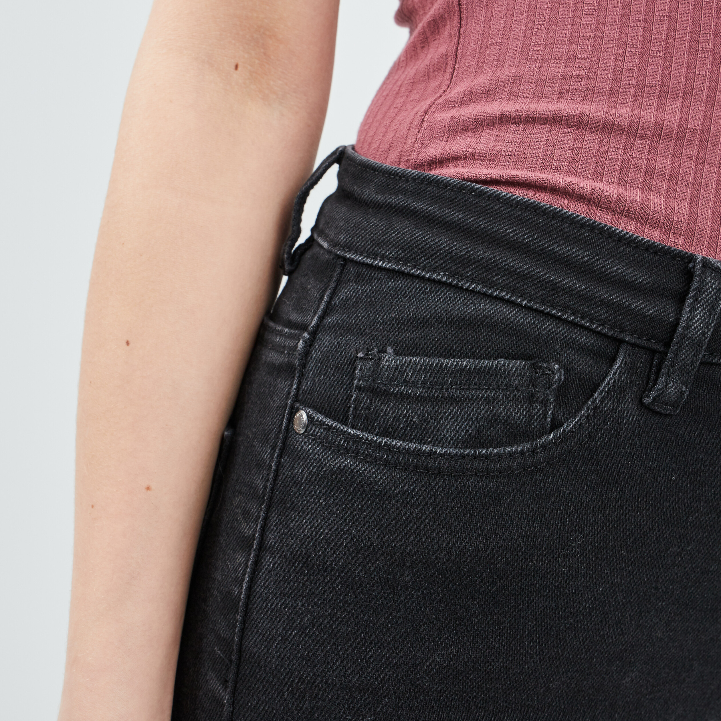 Jeans skinny taille haute Liberto denim noir femme