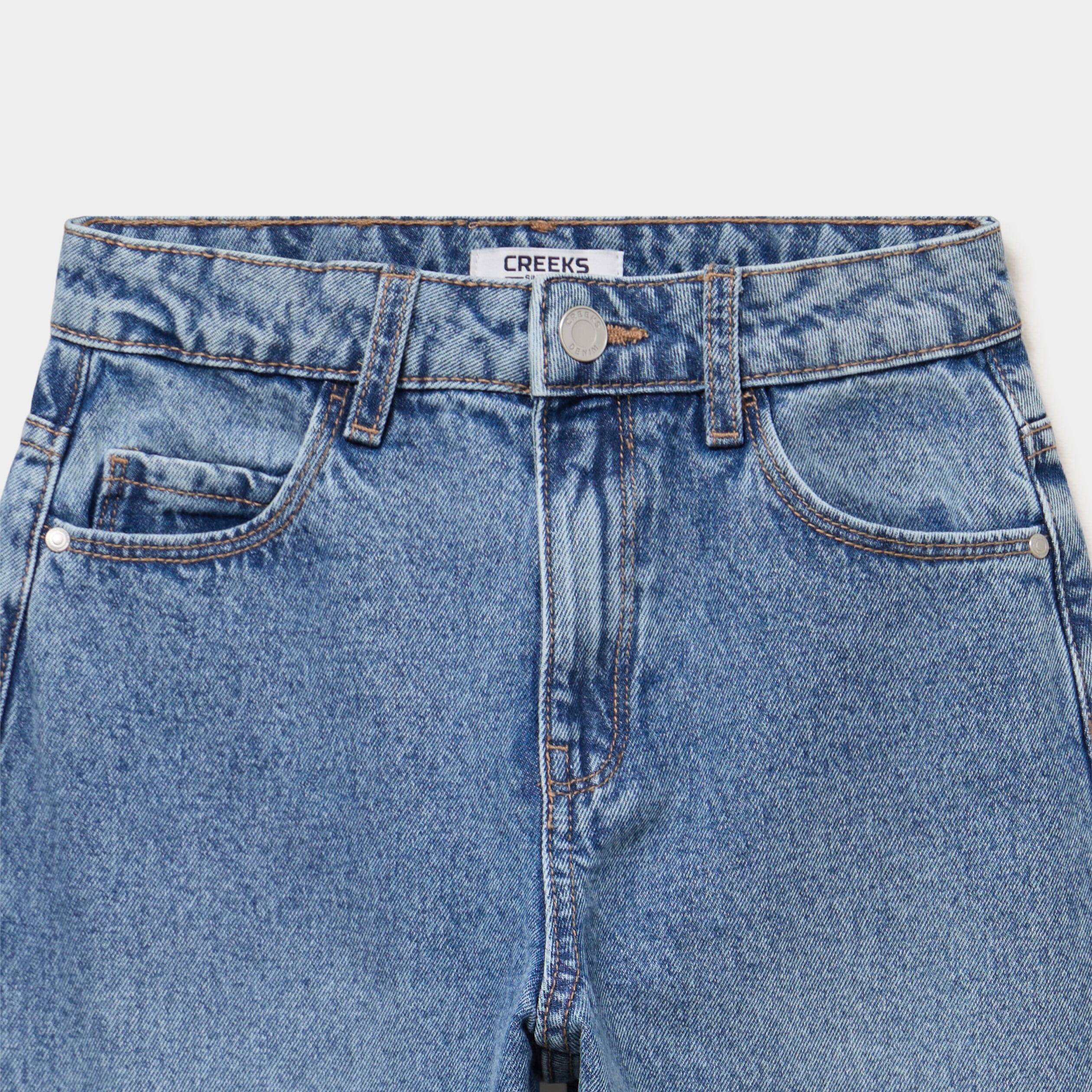 Jean barrel 5 poches coton denim double stone fille