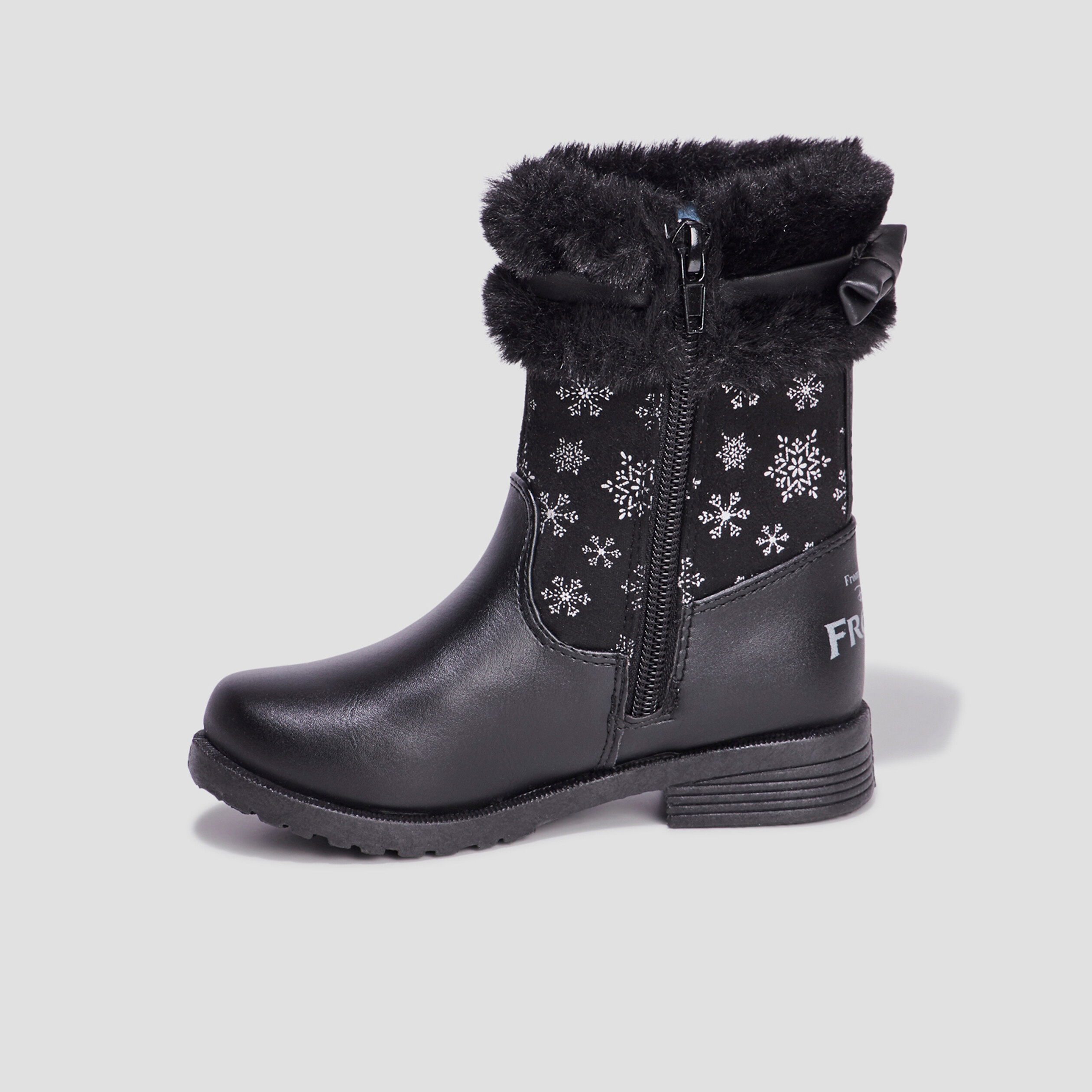 Bottes Reine des neiges noir fille