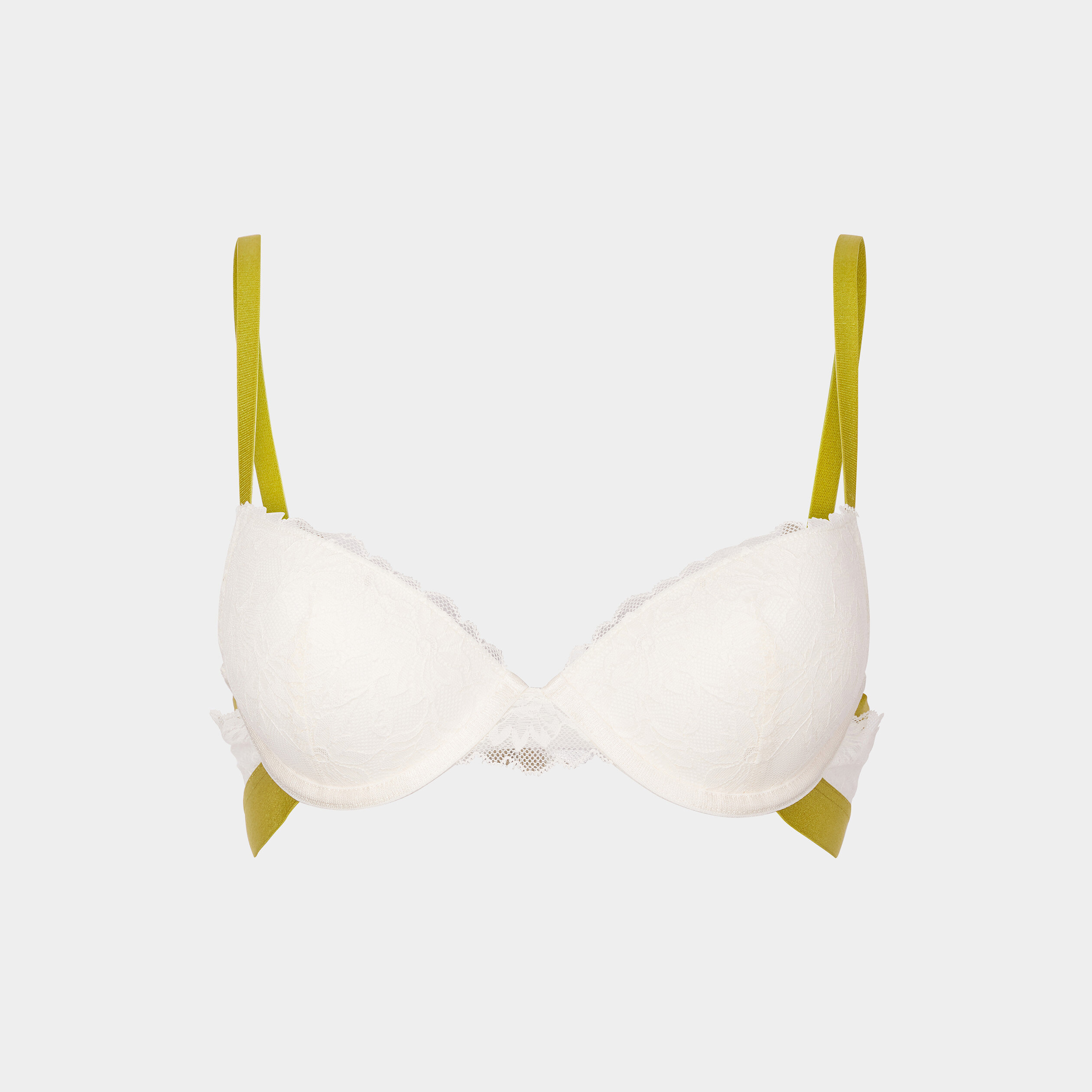 Soutien-gorge corbeille dentelle coques ivoire femme
