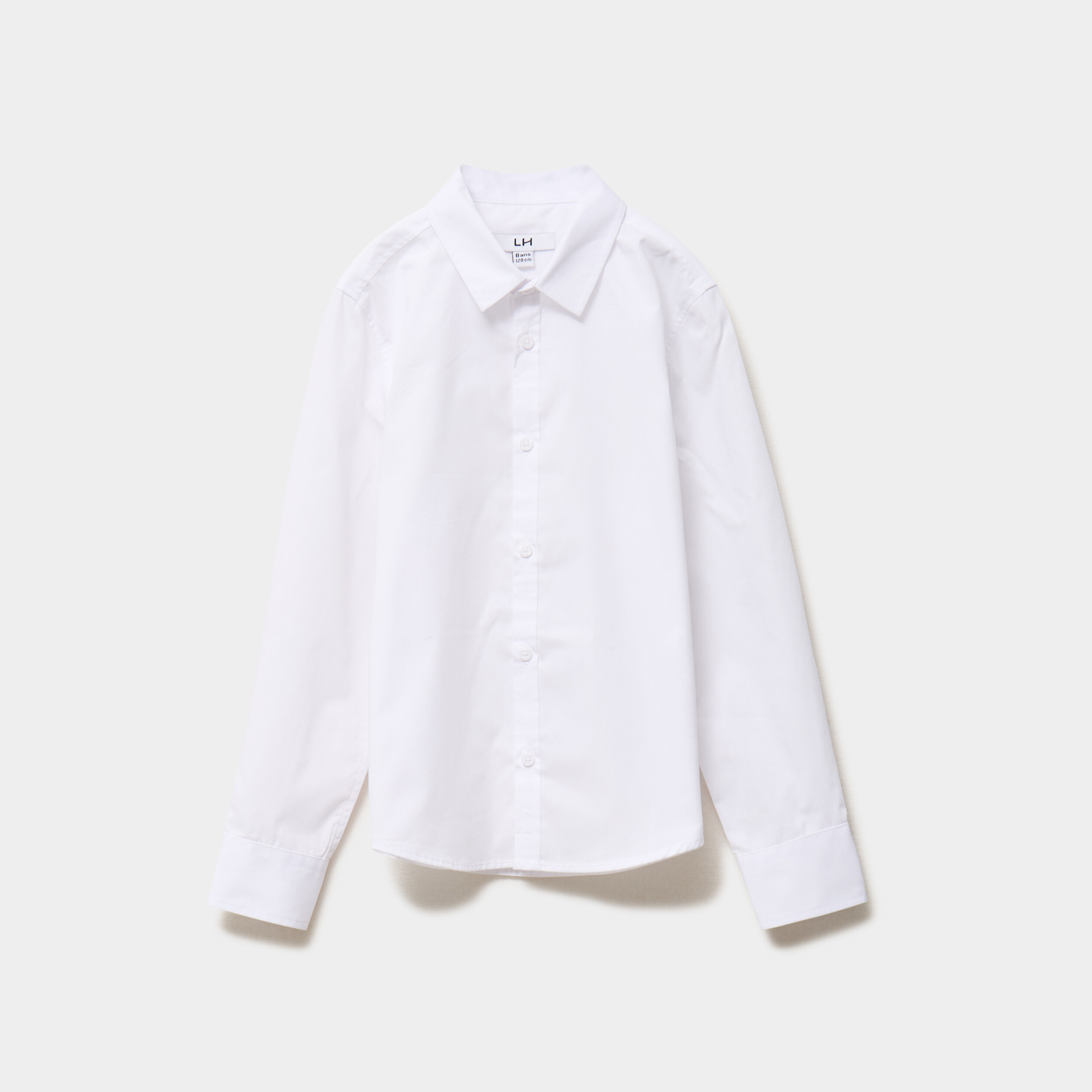 Chemise manches longues blanc gar&ccedil;on