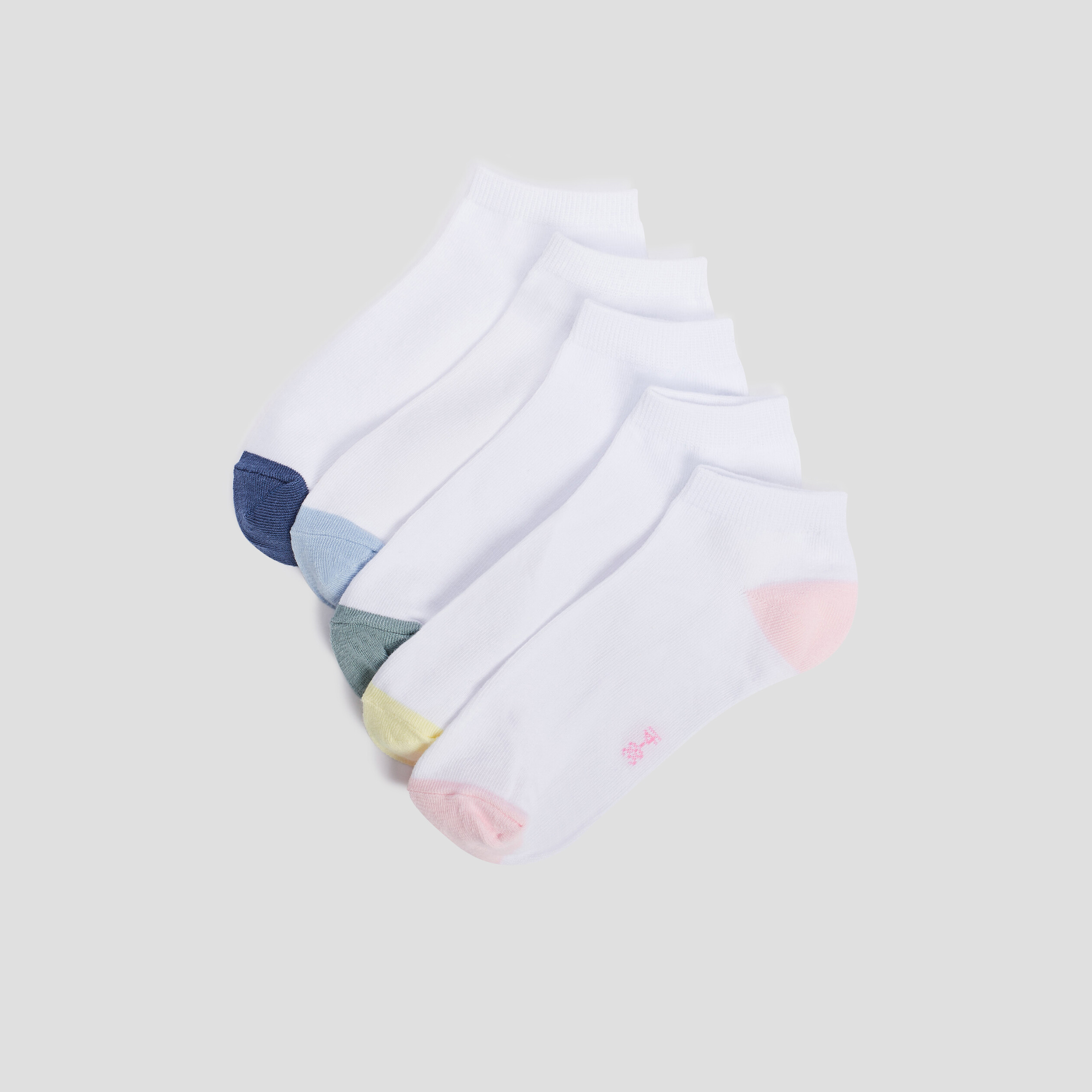 Lot 5 paires chaussettes blanc femme