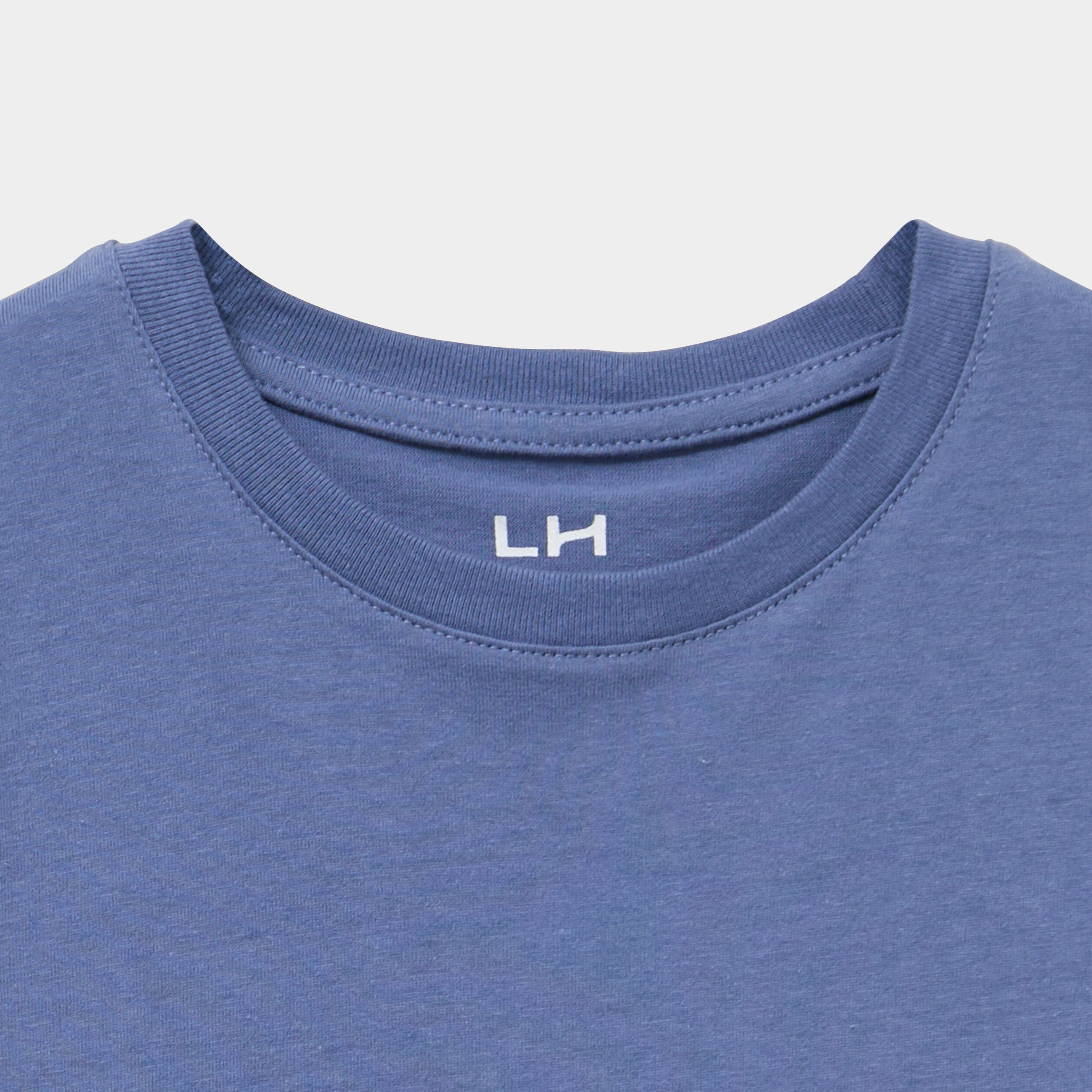 T-shirt en coton manches courtes bleu gar&ccedil;on