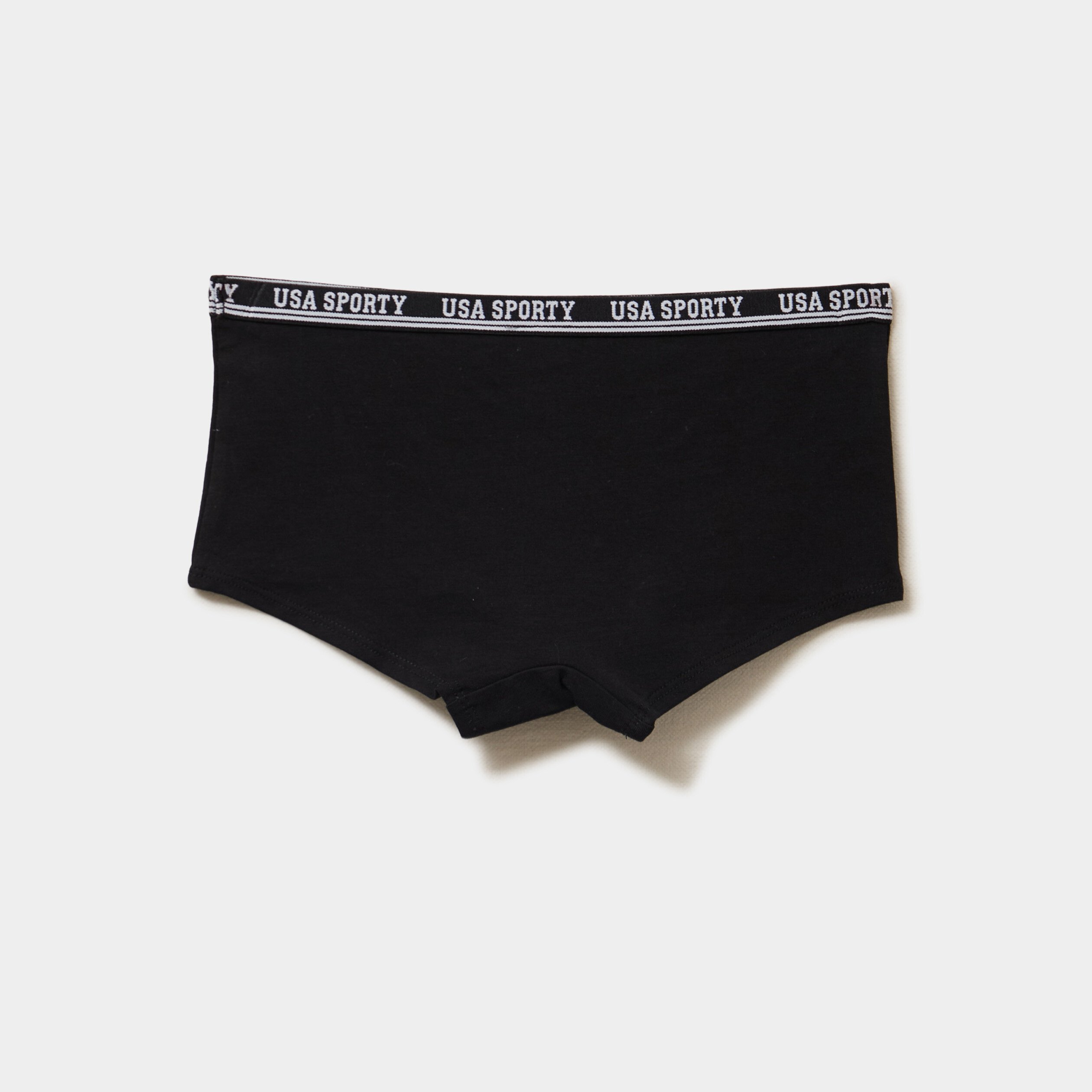 lot 2 shortys coton majoritaire noir fille Lot 2 shortys coton majoritaire noir fille