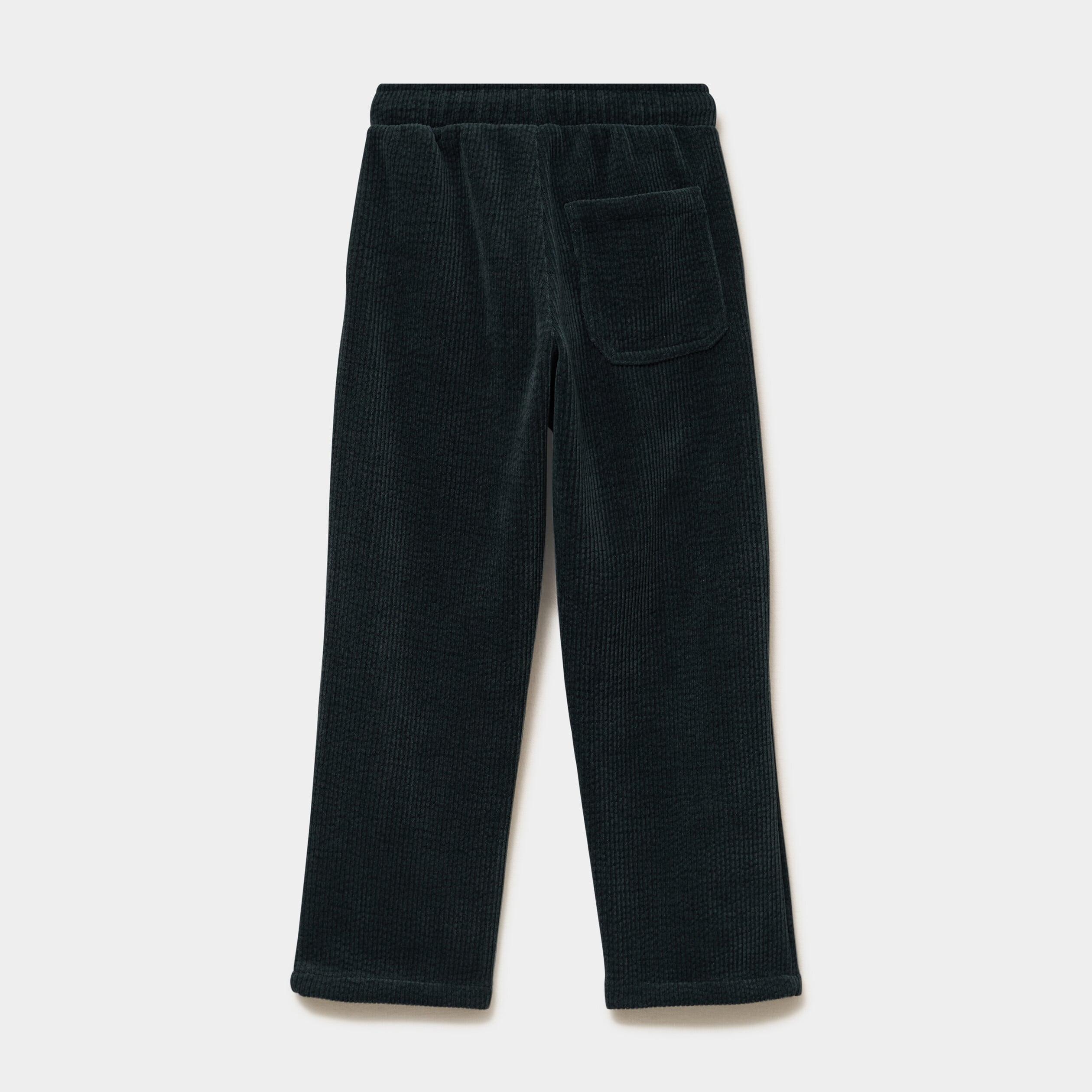 Pantalon relax effet velours c&ocirc;tel&eacute; vert fonc&eacute; gar&ccedil;on