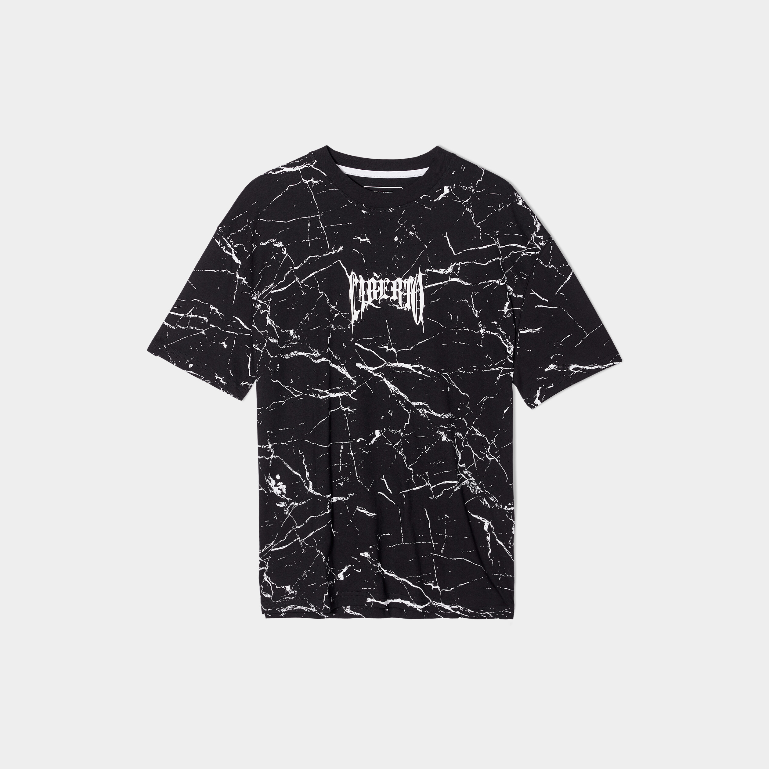 T-shirt oversize manches courtes Liberto noir homme