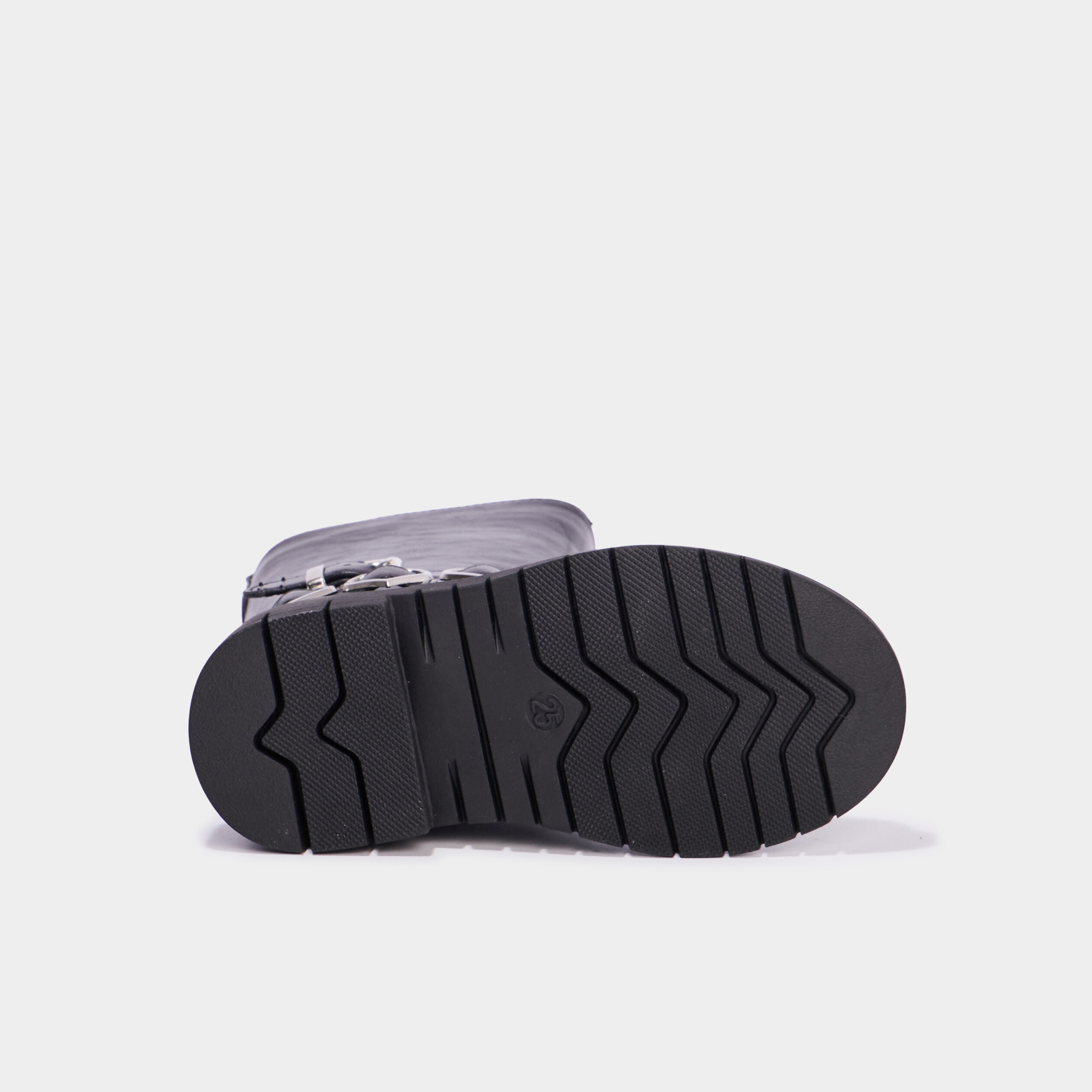 Bottes avec boucles coeur noir fille