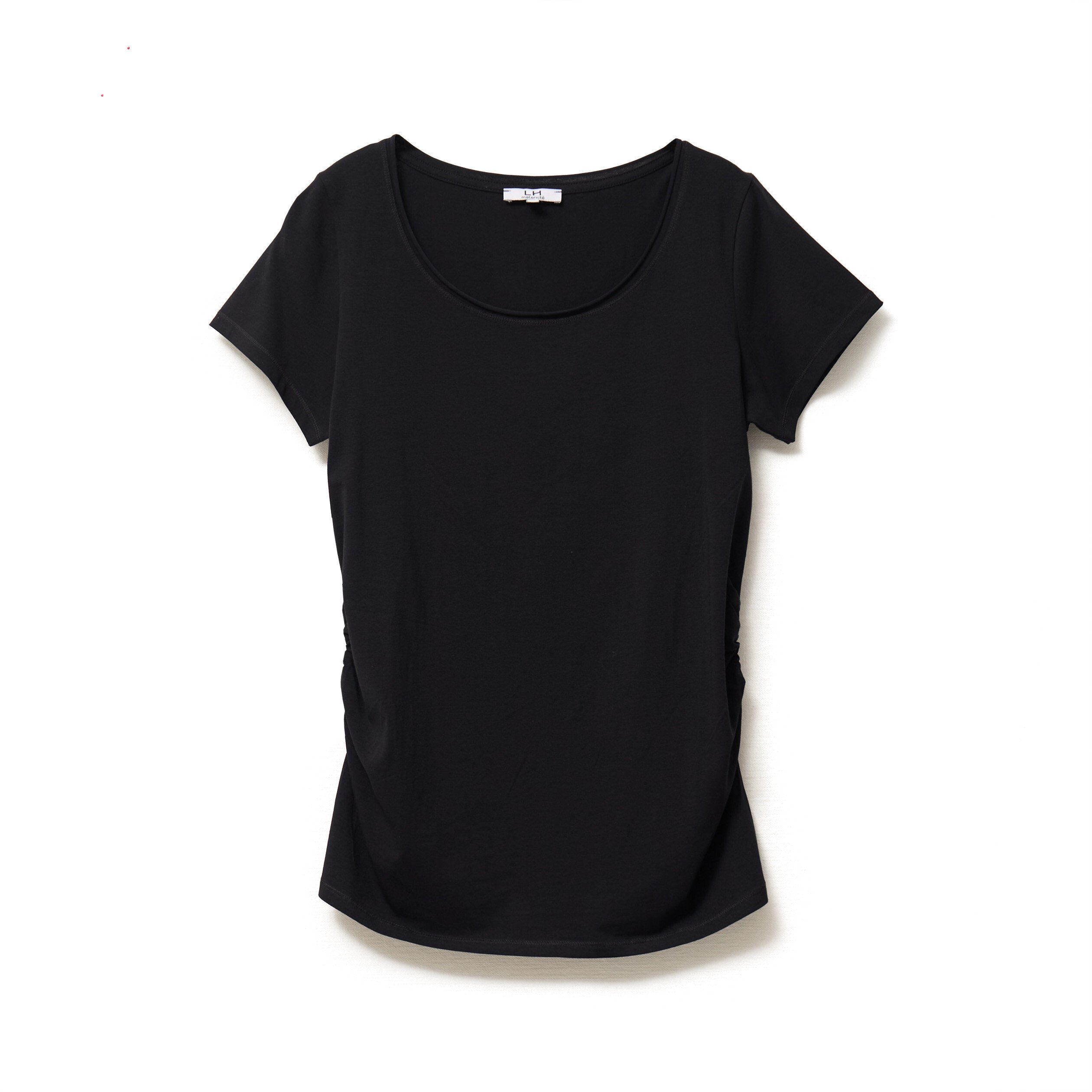 t shirt grossesse manches courtes coton noir femmemater T-shirt grossesse manches courtes coton noir femme maternité