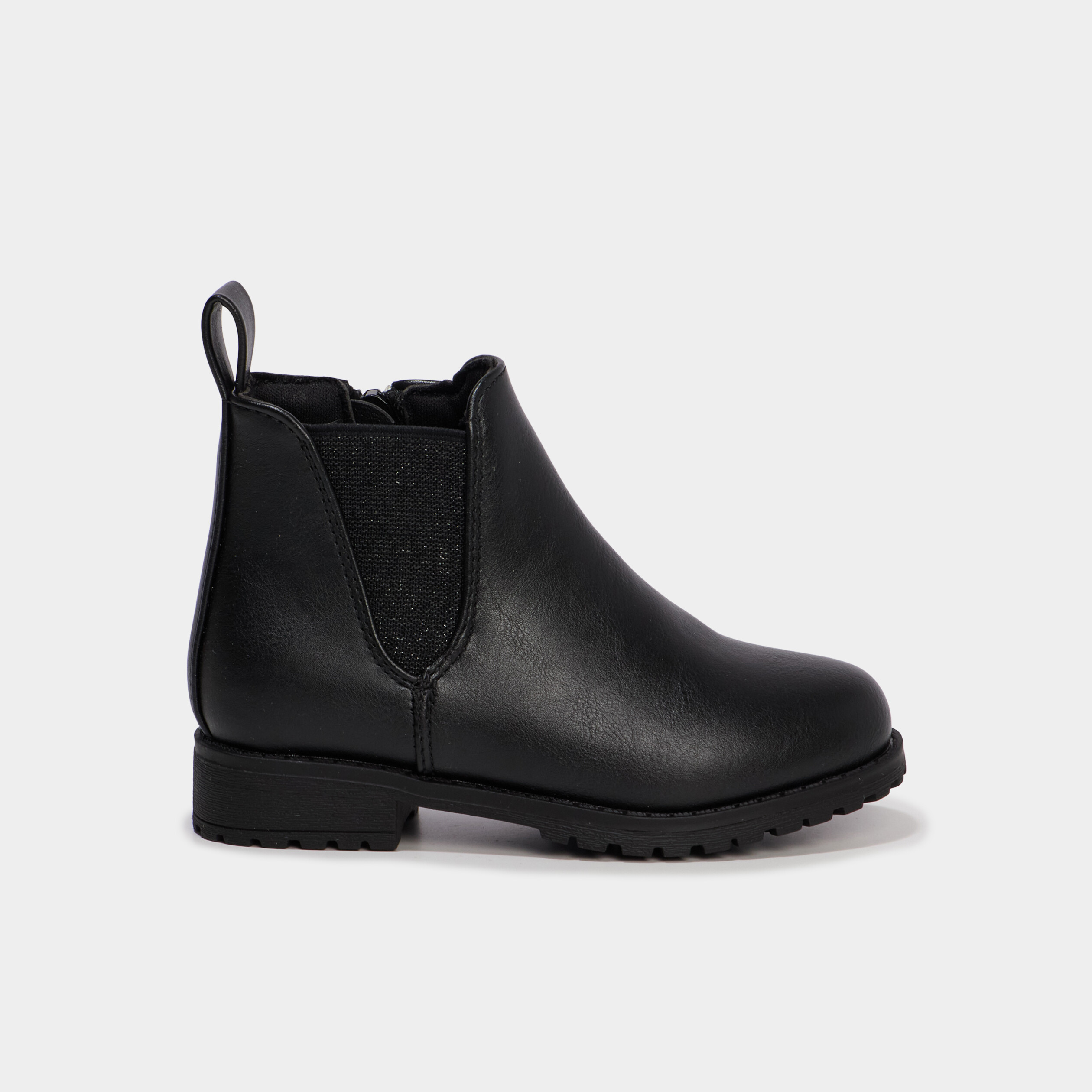 Boots chelsea zipp&eacute;es noir fille