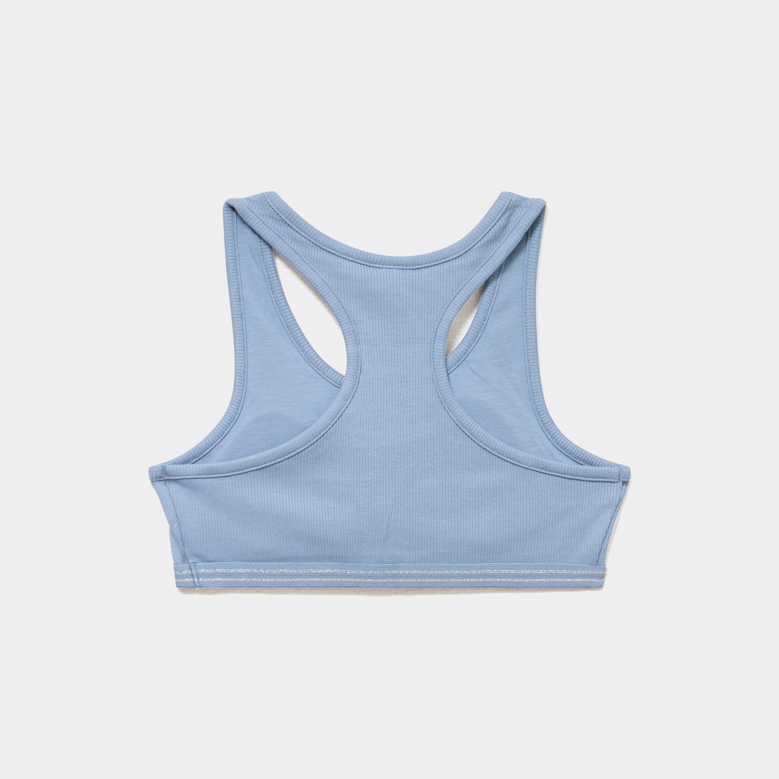 Lot 2 brassi&egrave;res effet c&ocirc;tel&eacute; coton bleu gris fille