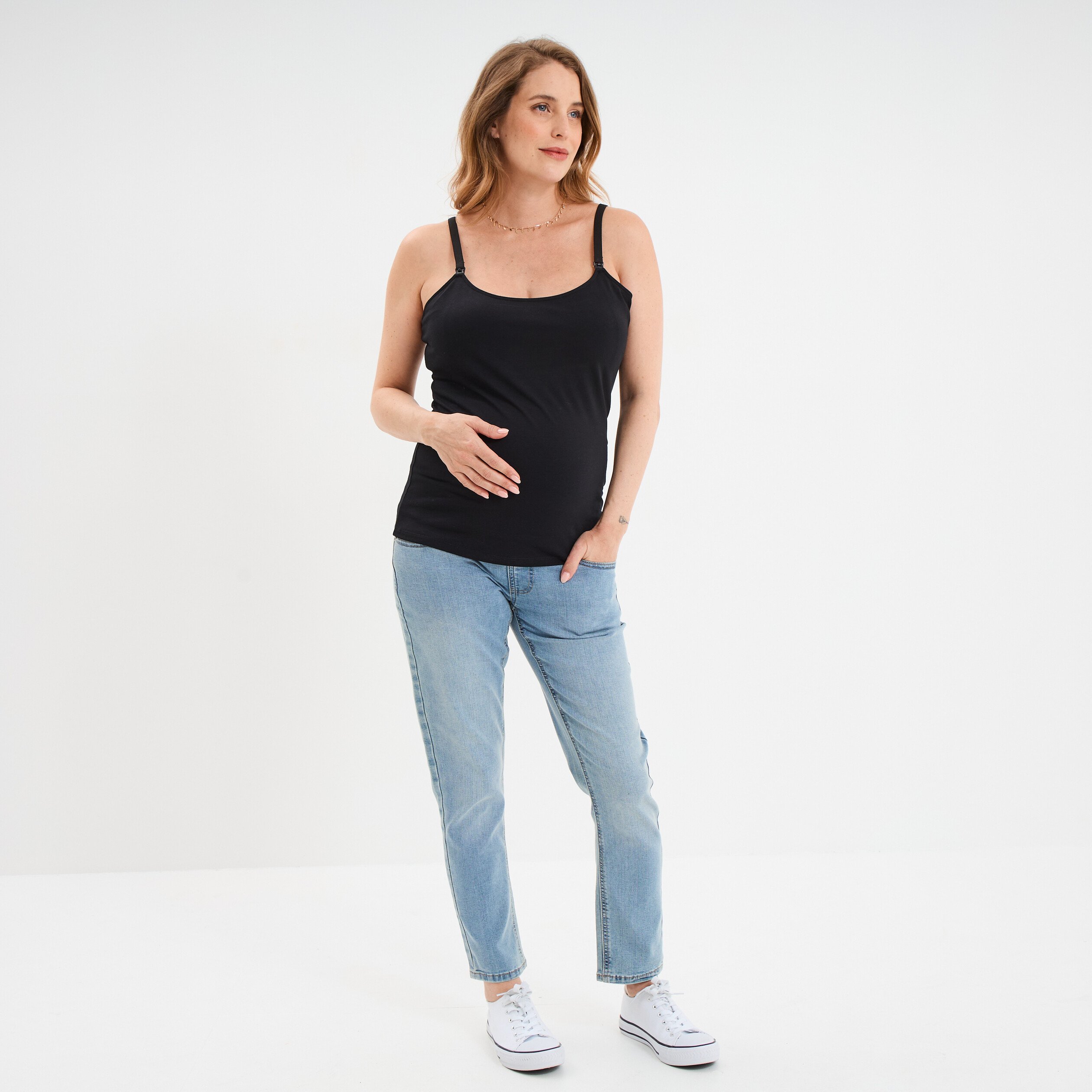 debardeur allaitement brassiere integree noir femmemater Débardeur allaitement brassière intégrée noir femme maternité